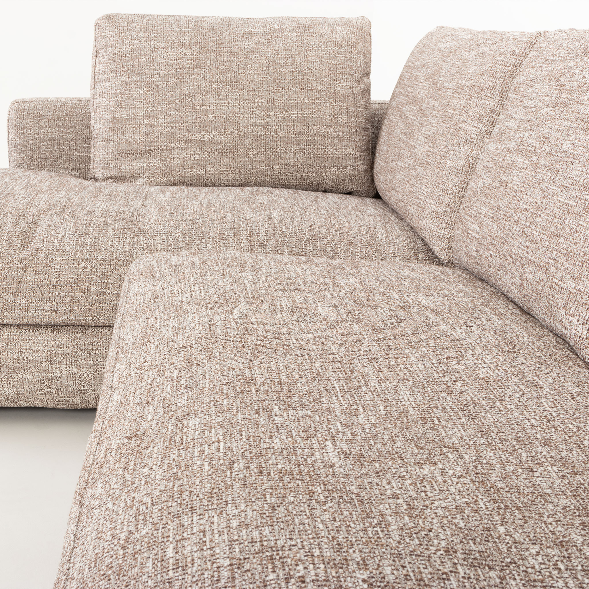 Verona Left Hand Facing Chaise Sofa, Brown