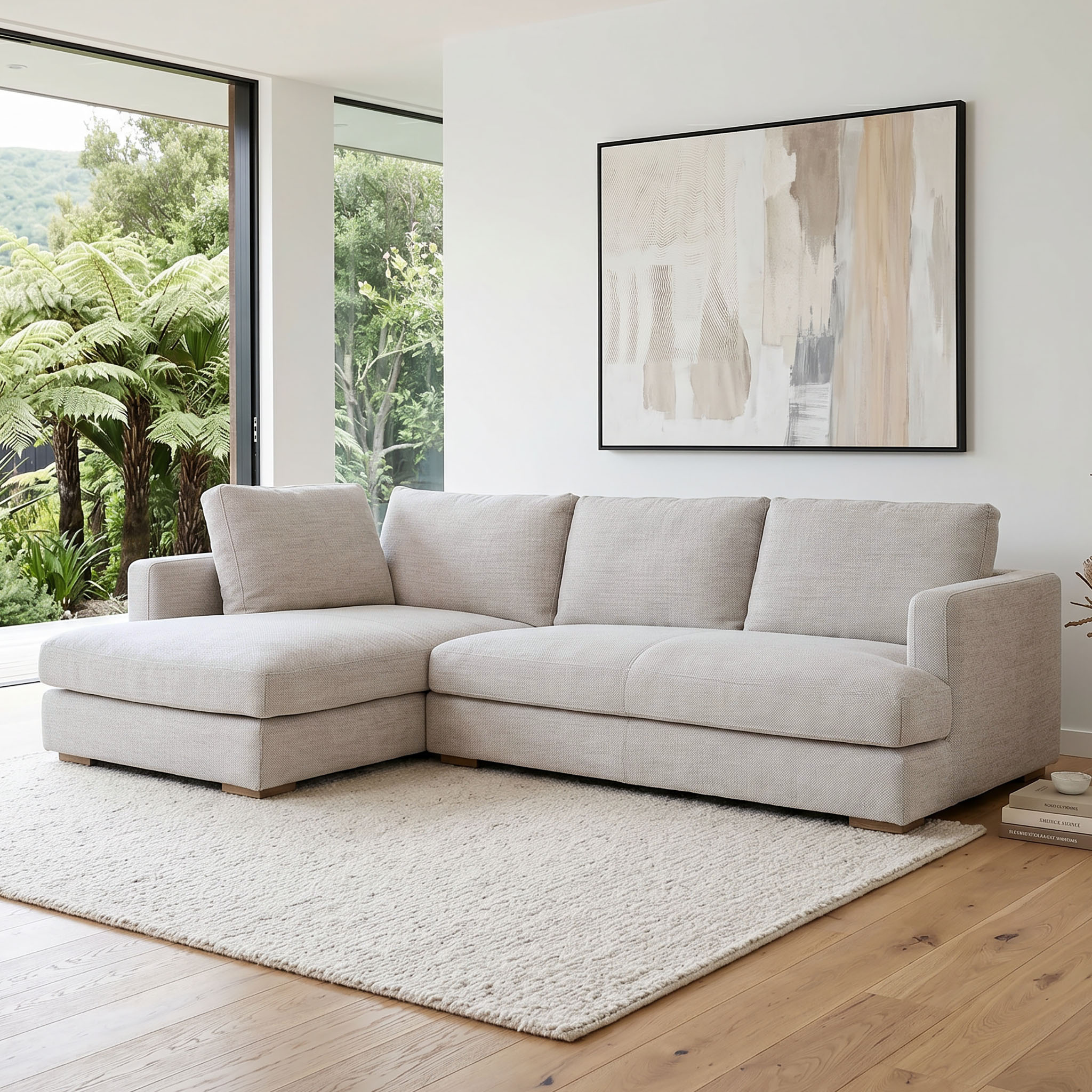 Verona Left Hand Facing Chaise Sofa, Grey
