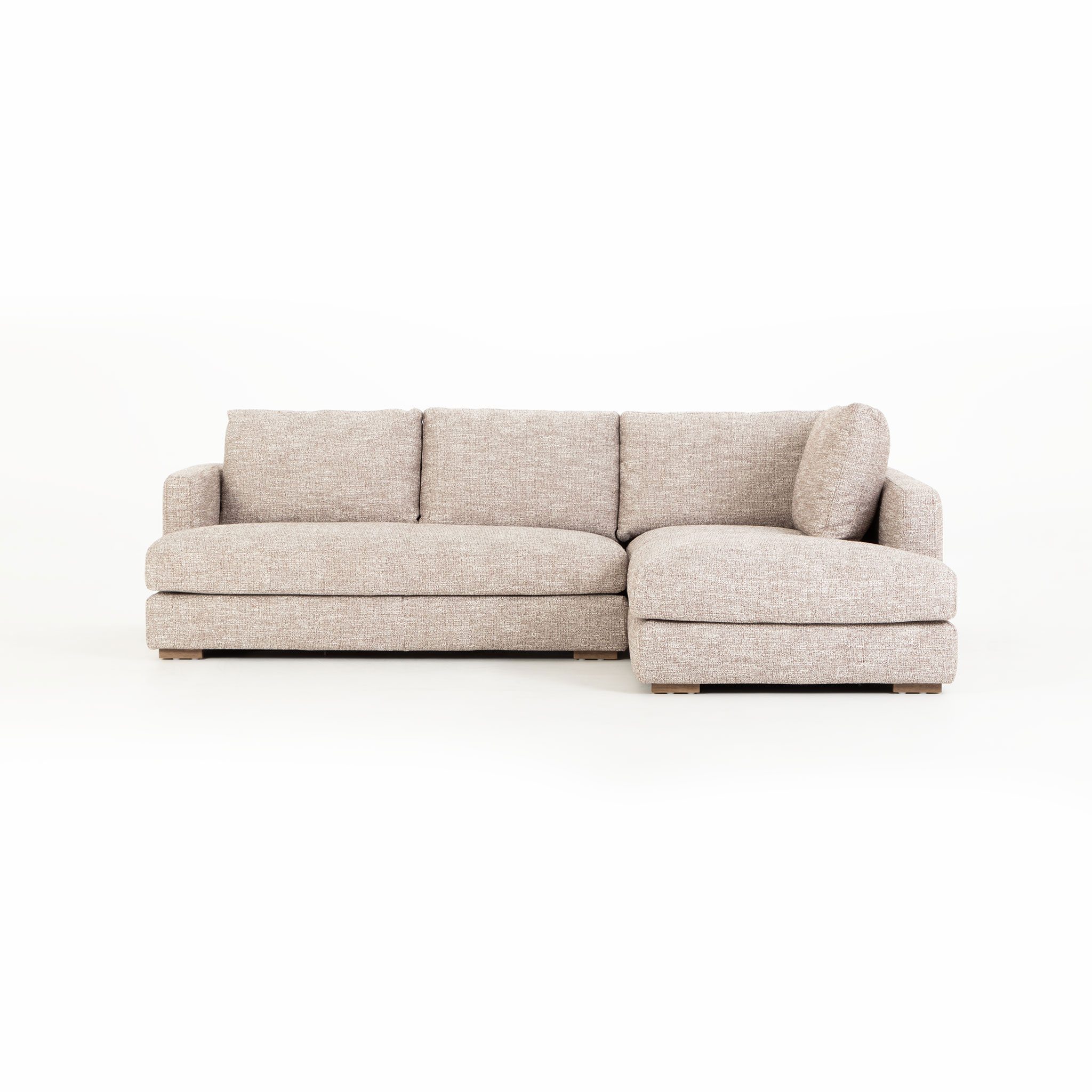 Verona Right Hand Facing Chaise Sofa, Brown