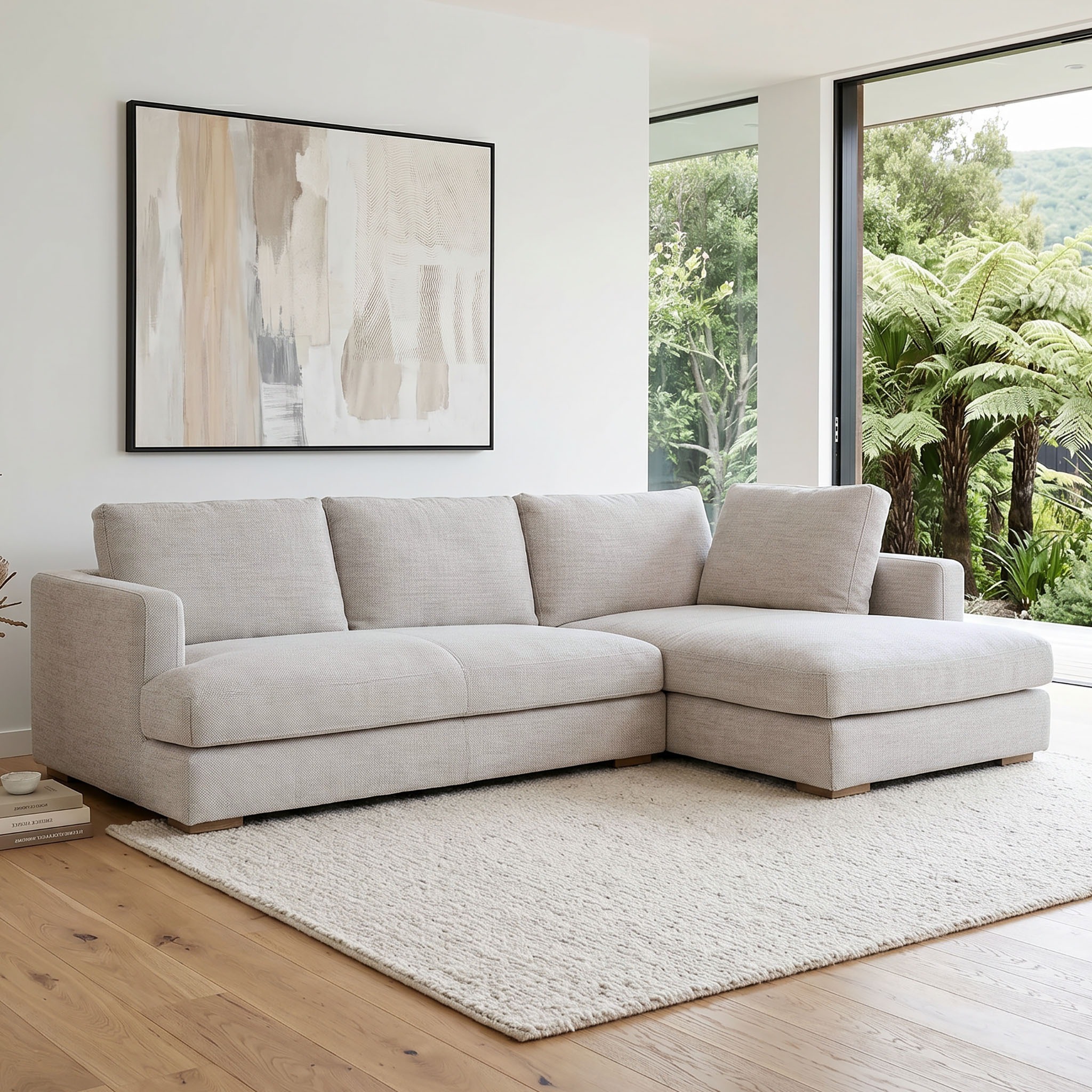 Verona Right Hand Facing Chaise Sofa, Grey
