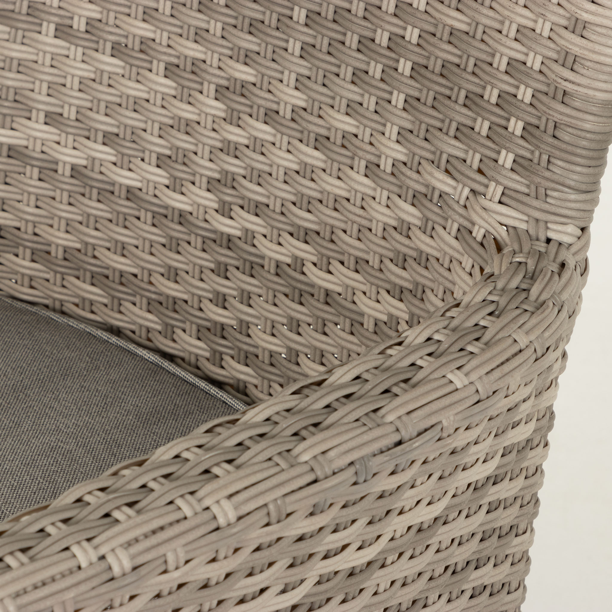 Aruba Outdoor Dining Chair, White/Grey