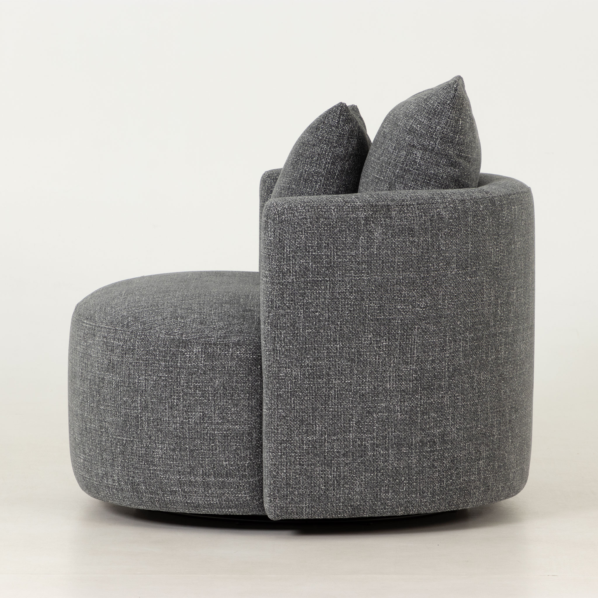 McKenna Swivel Chair, Charcoal