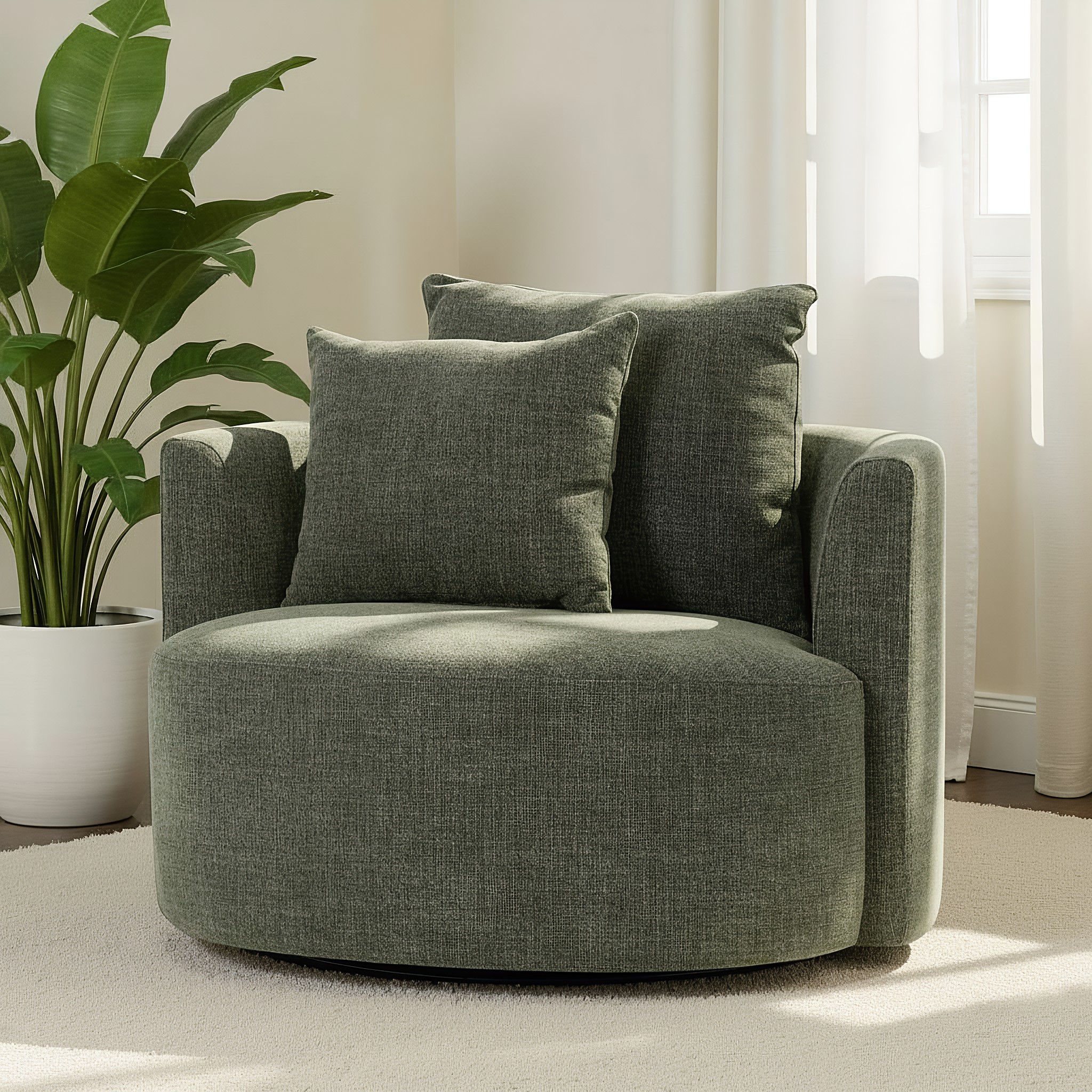 McKenna Swivel Chair, Green