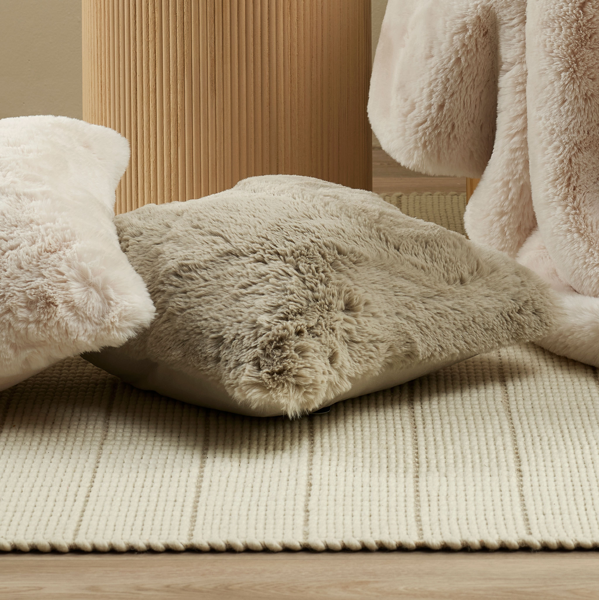 Ollo Pelage Cushion - Feather Inner, Taupe