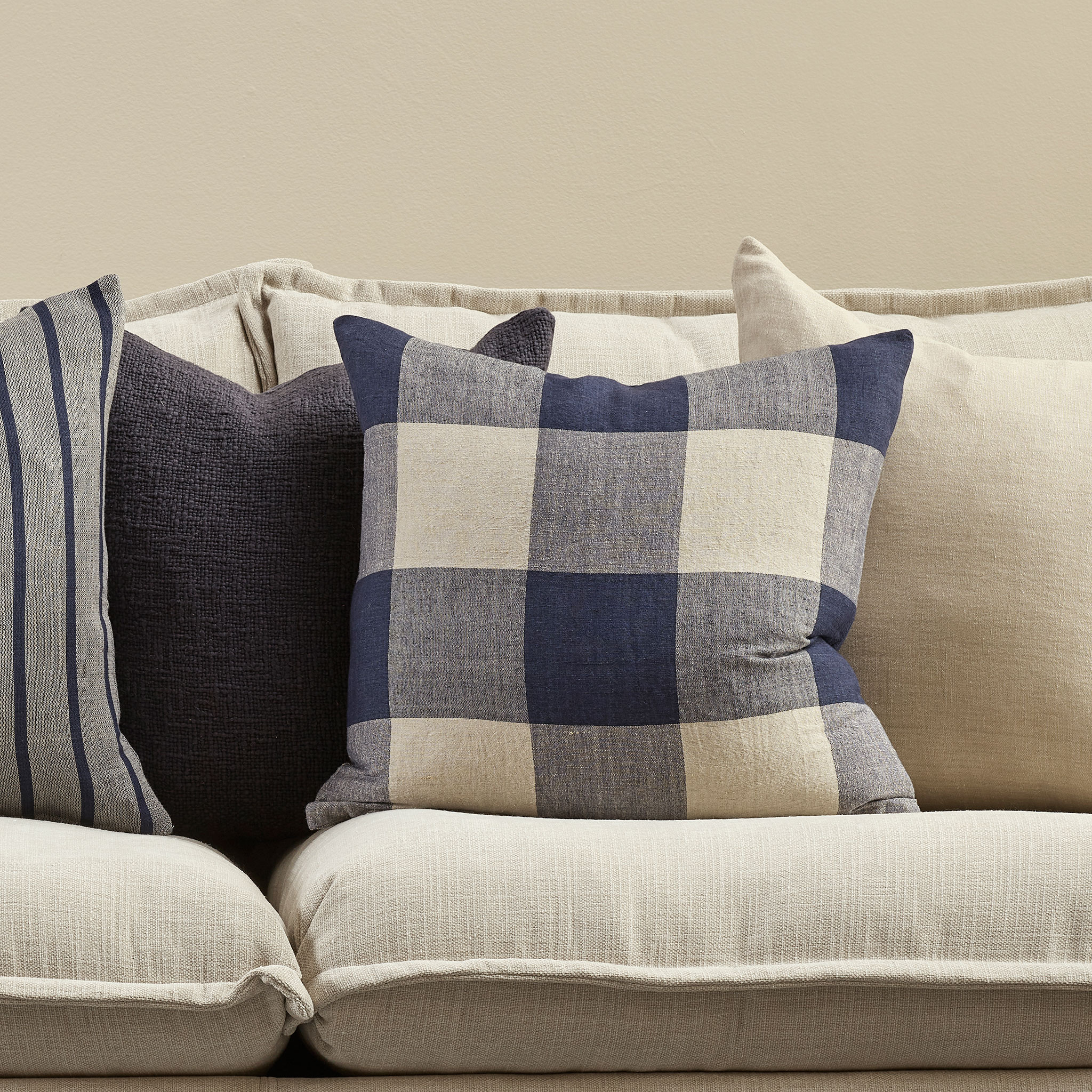 Ollo Archer Cushion - Feather Inner, Denim