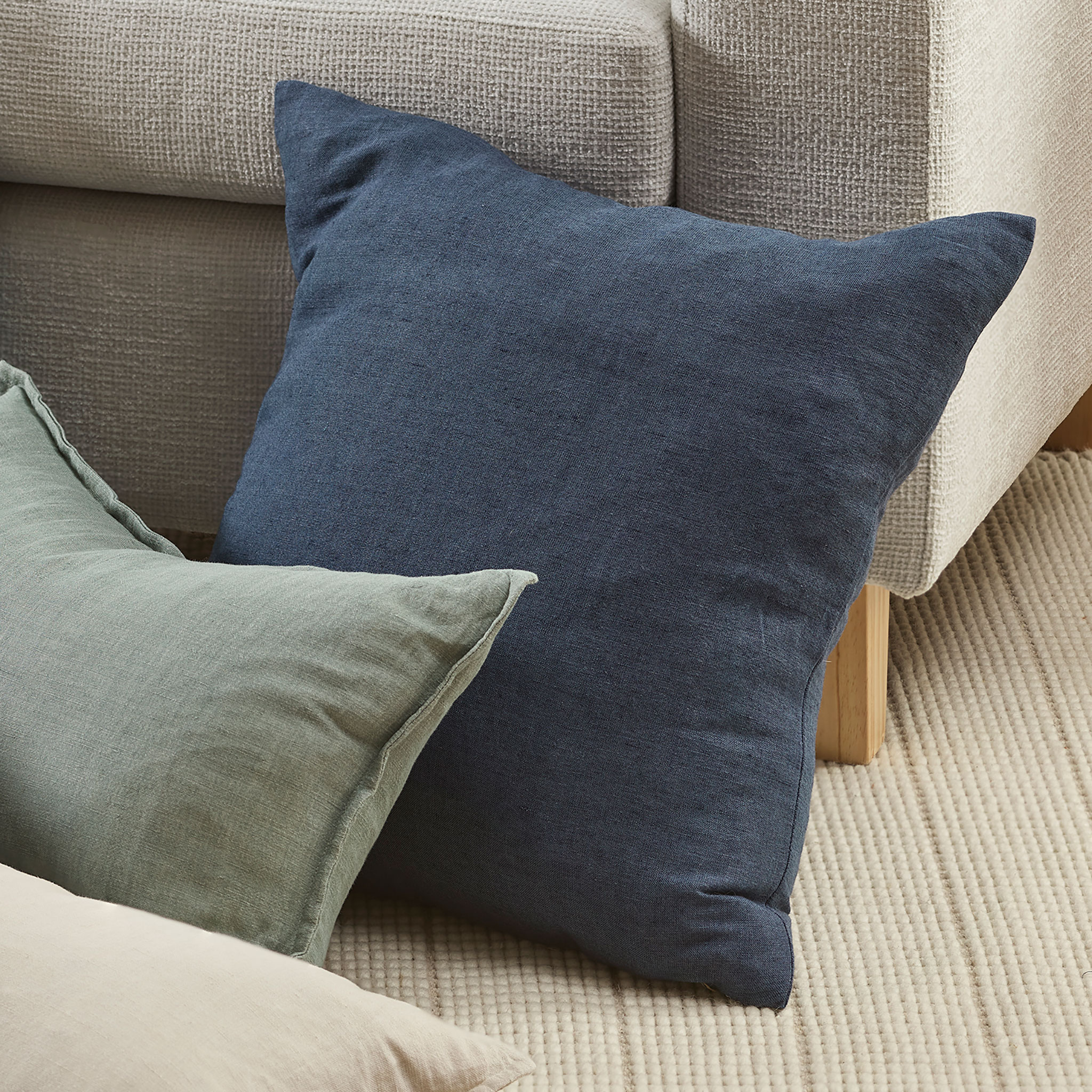 Ollo Milano Cushion - Feather Inner, Diesel