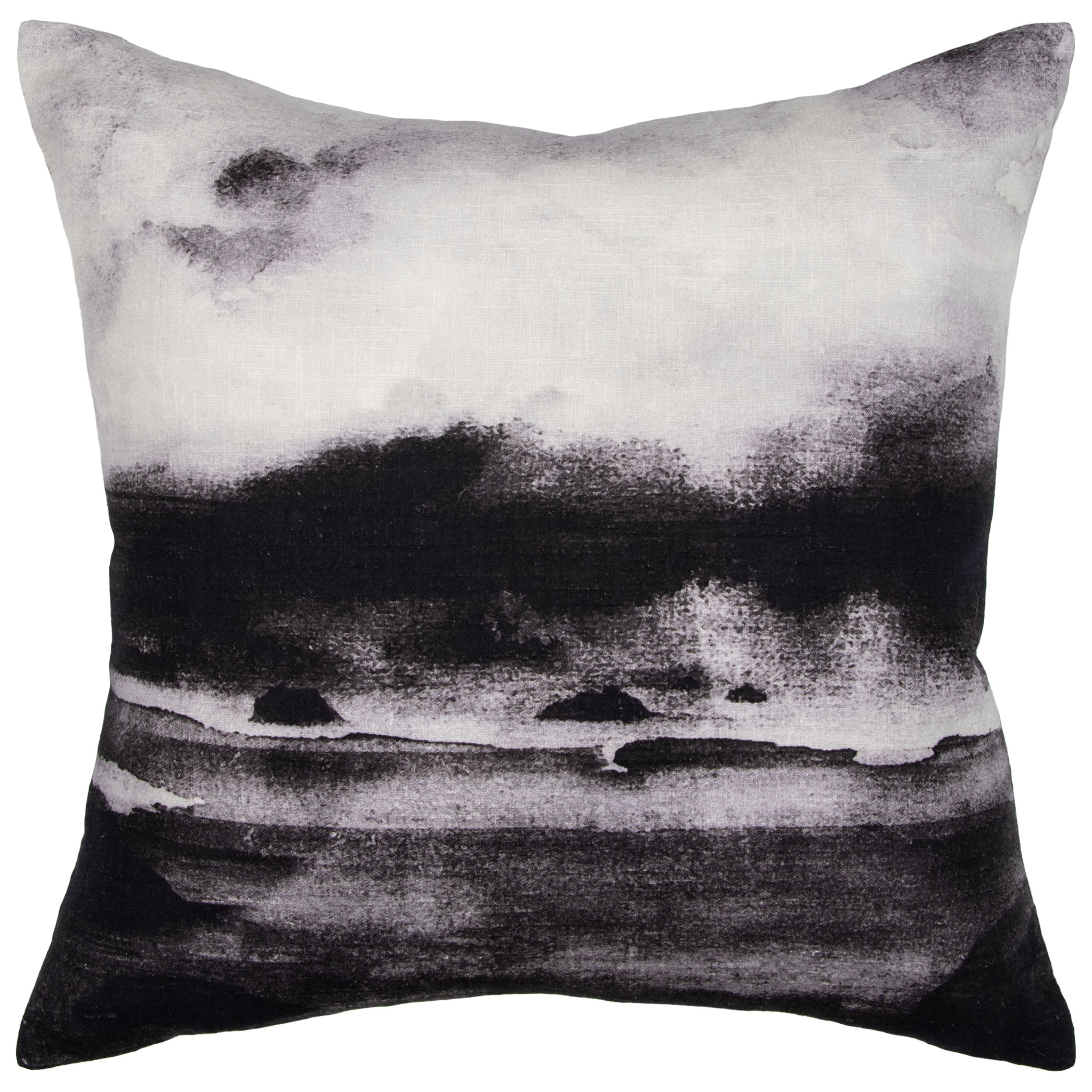 Ollo Evenfall Cushion - Feather Inner, Black