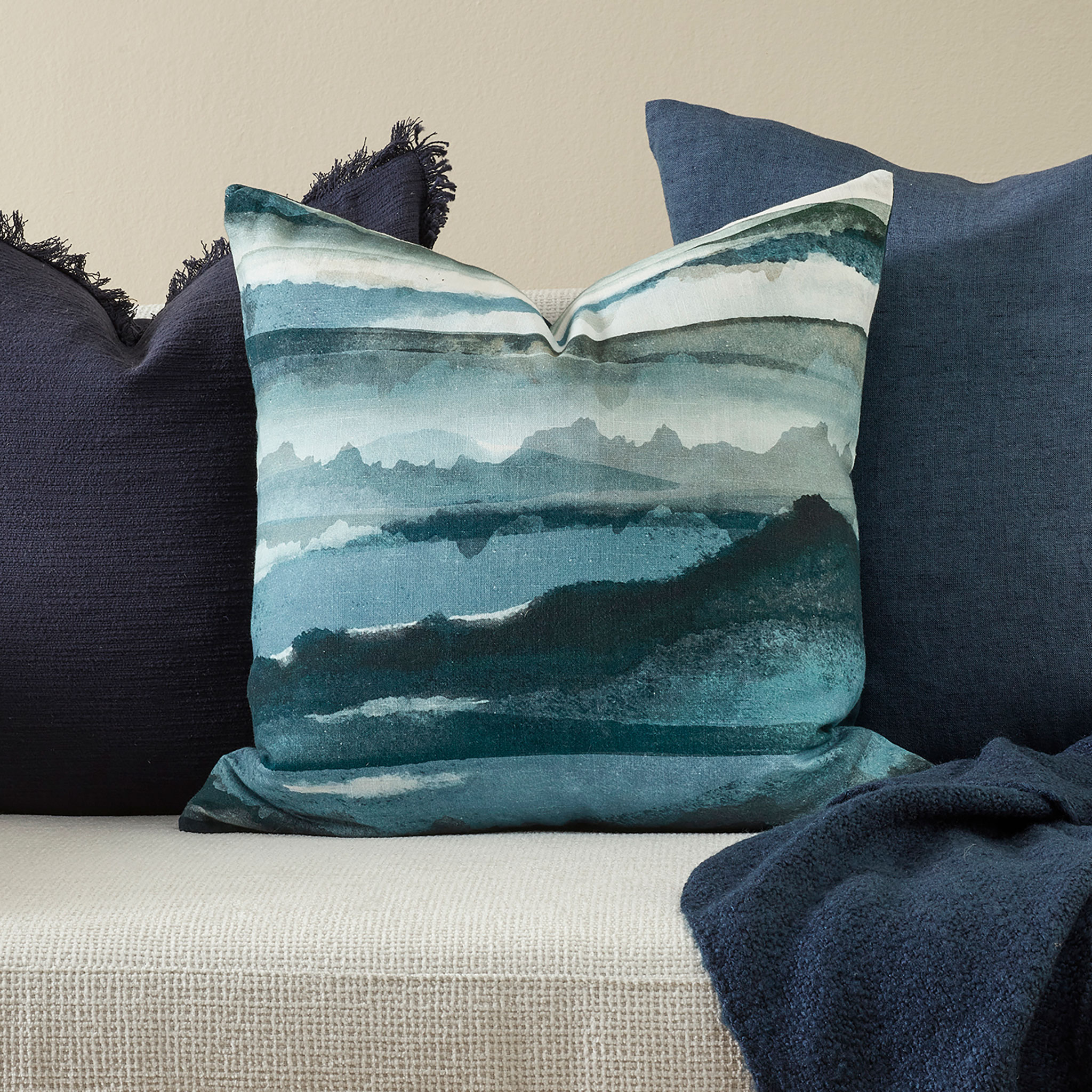 Ollo Mariella Cushion - Feather Inner, Diesel