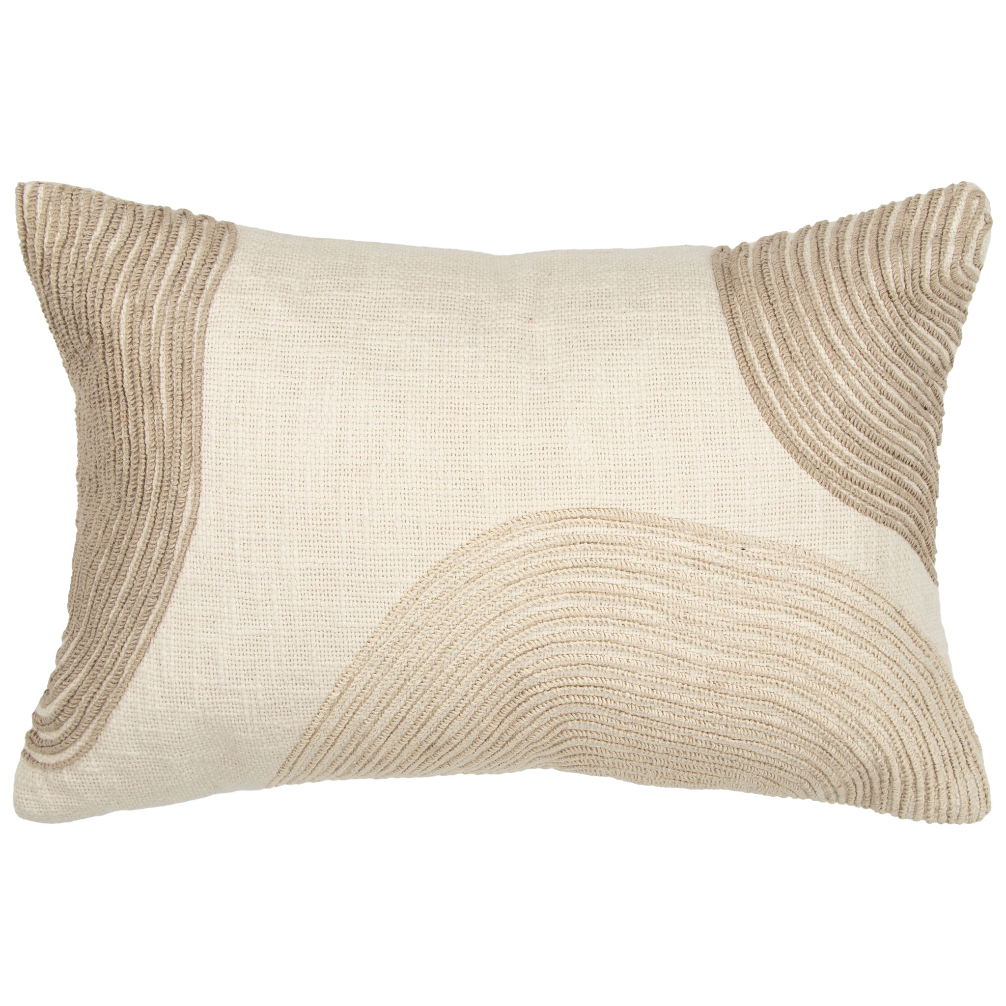 Ollo Amber Cushion - Feather Inner, Ivory