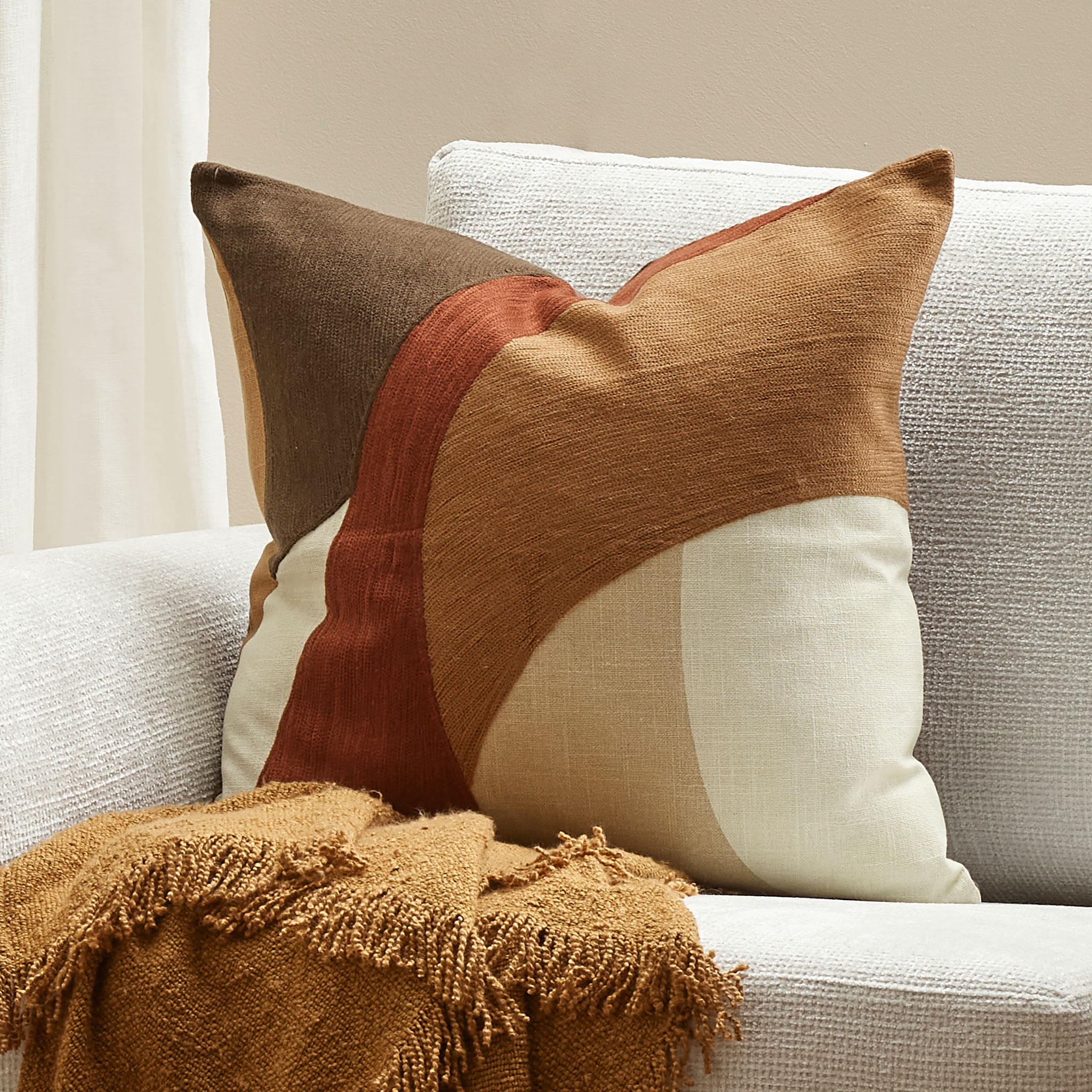 Ollo Ellis Cushion - Feather Inner, Desert