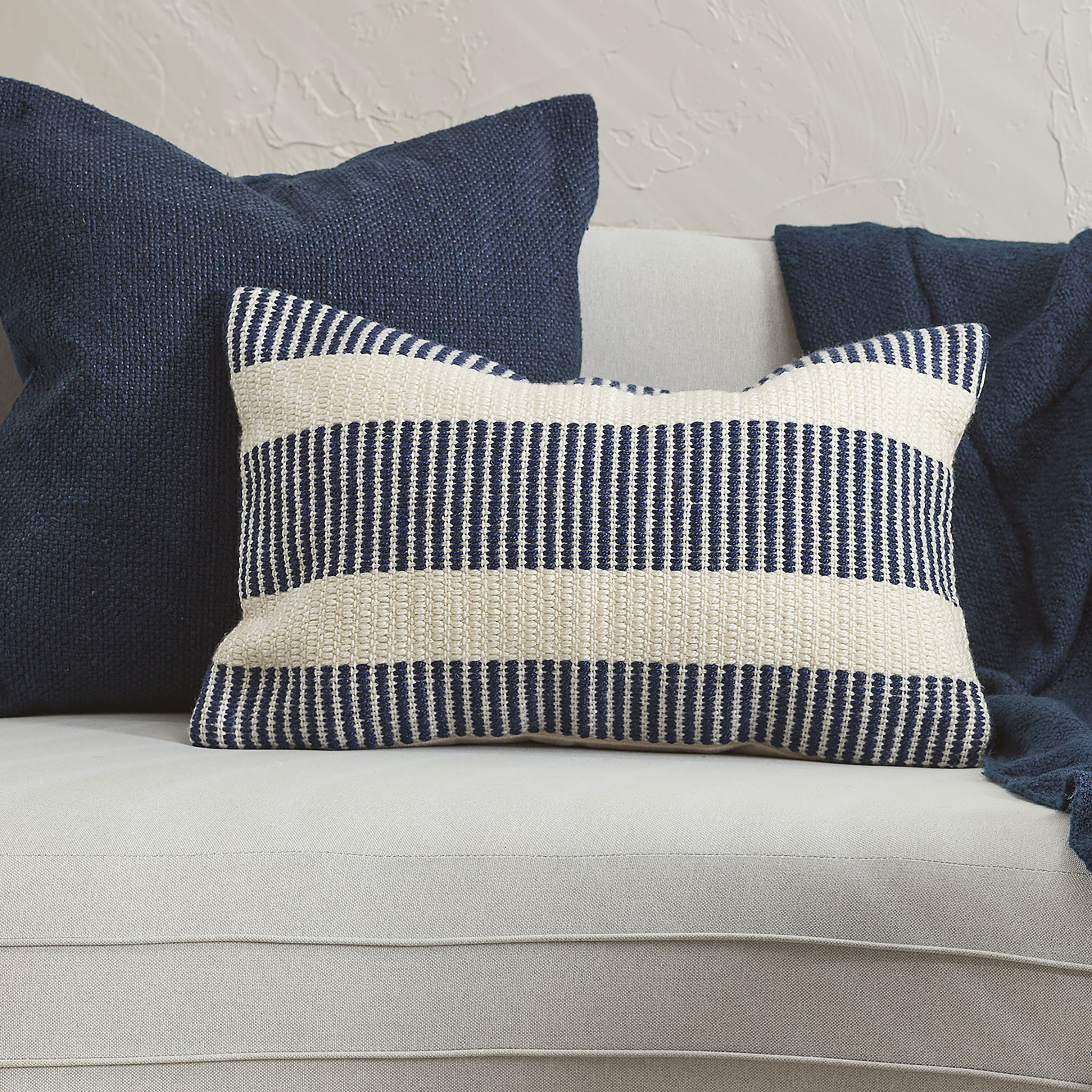 Ollo Micah Outdoor Cushion - Poly Inner, Navy