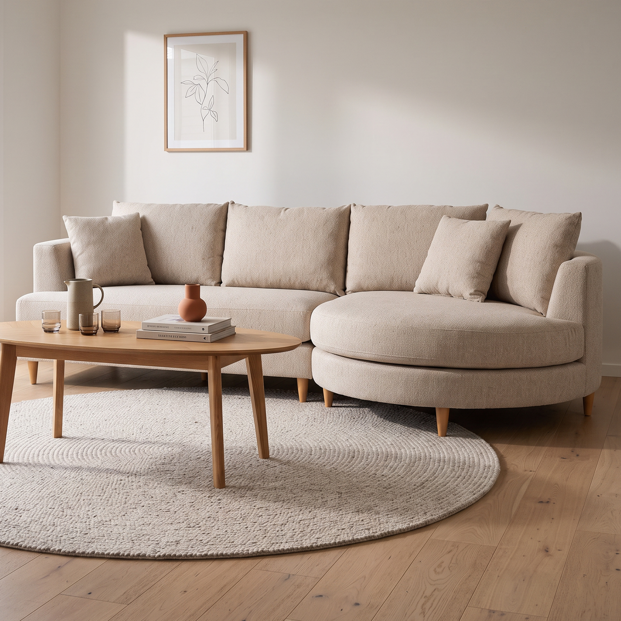 Neve Chaise Sofa, Oatmeal