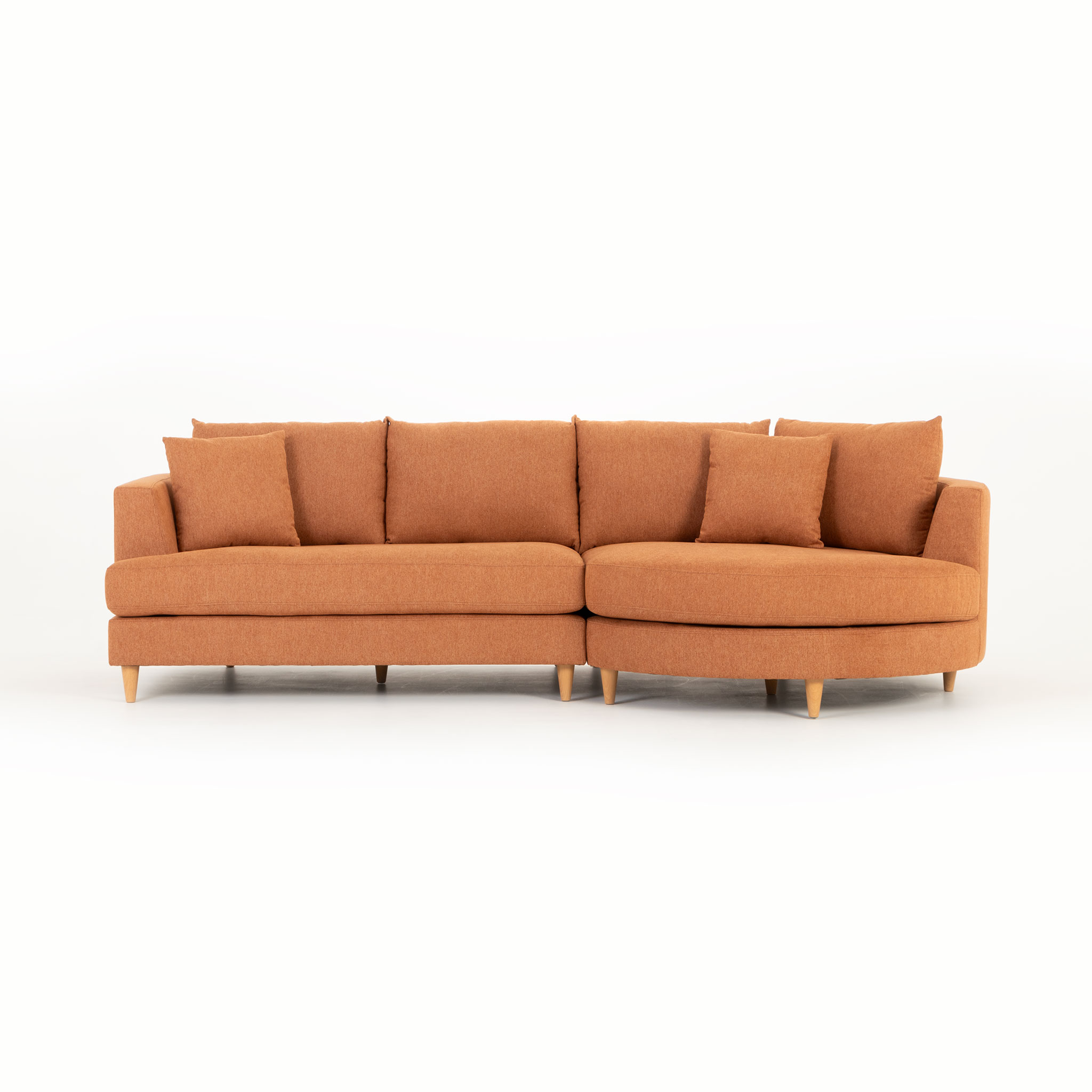 Neve Chaise Sofa, Rust