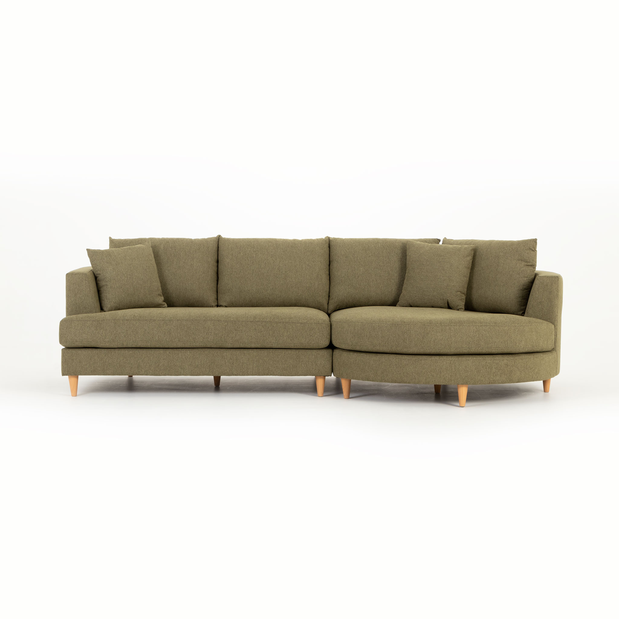 Neve Chaise Sofa, Green