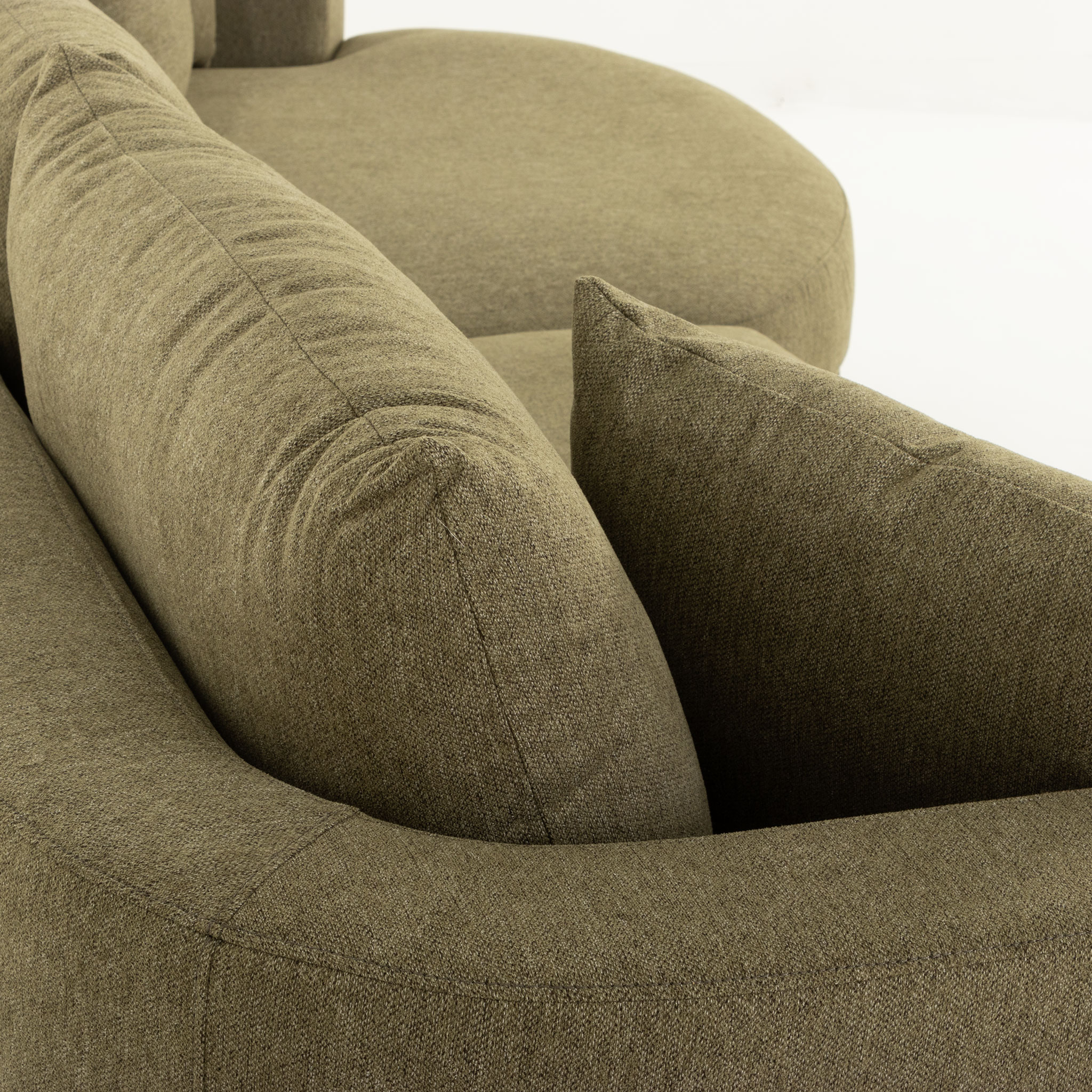 Neve Chaise Sofa, Green