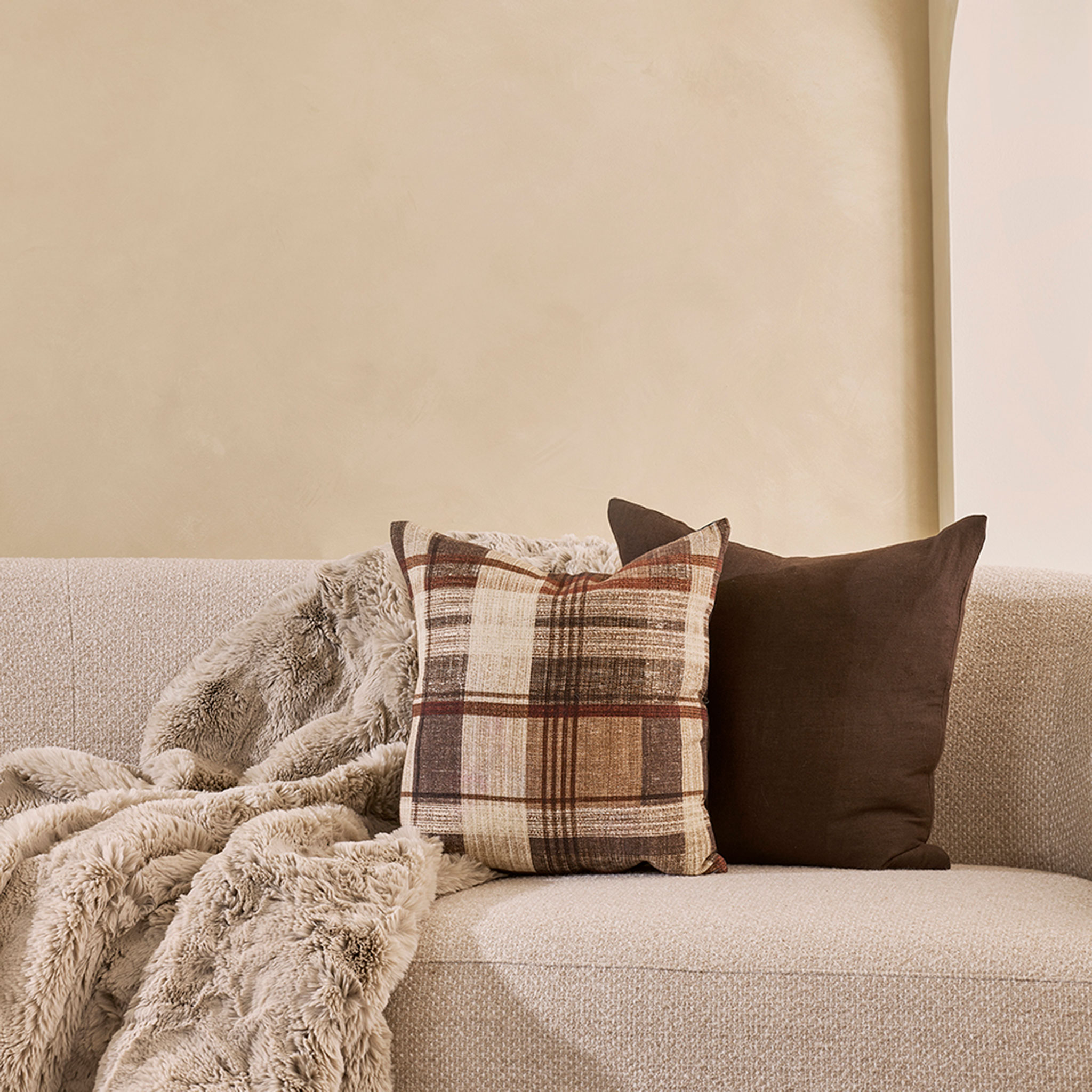 Ollo Milano Feather Inner Cushion, Cocoa