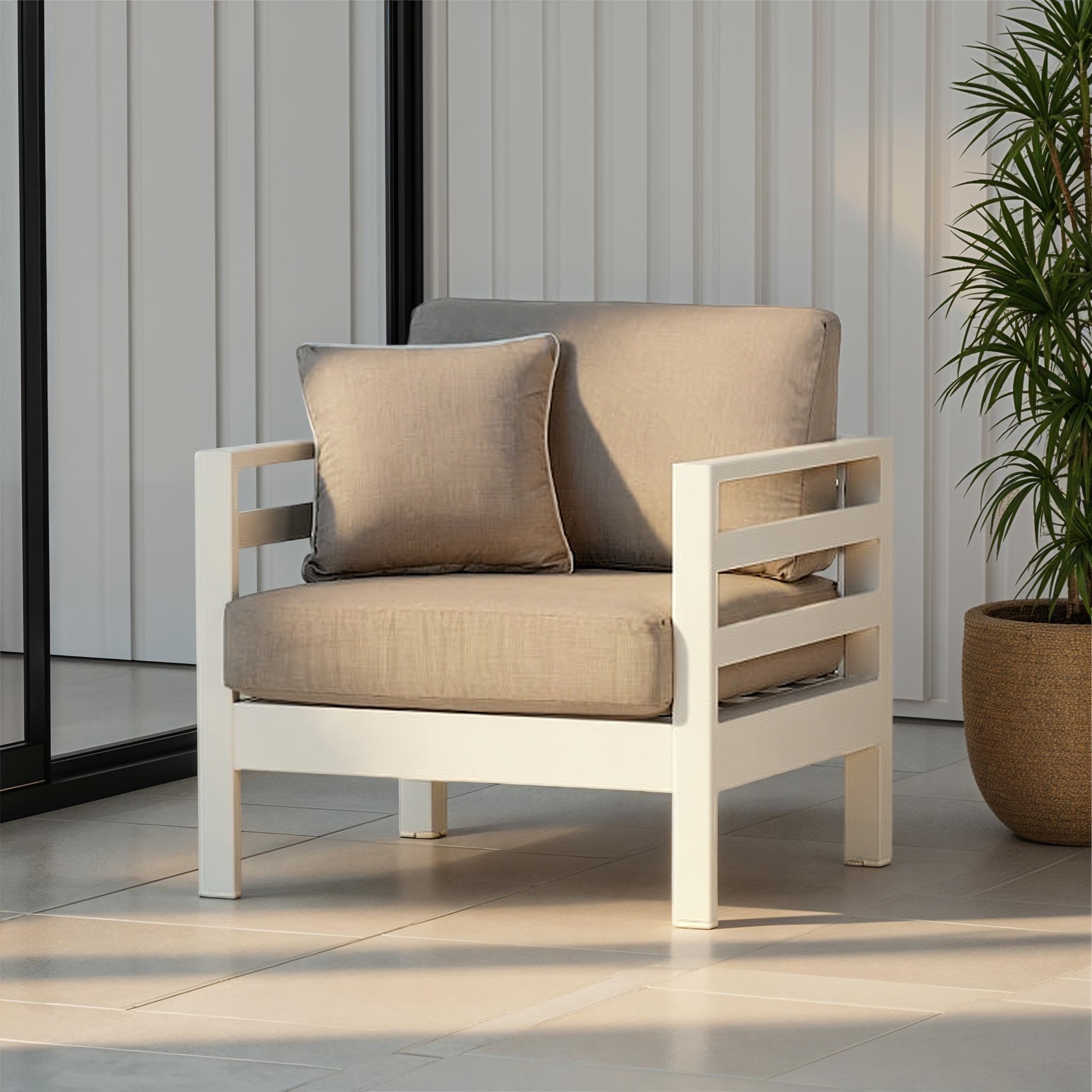 Venus Outdoor One Seater KD, White