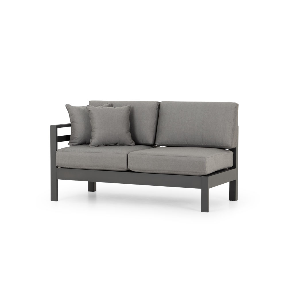 Venus Outdoor Modular 2 Seater 1 Arm LHF KD, Gunmetal