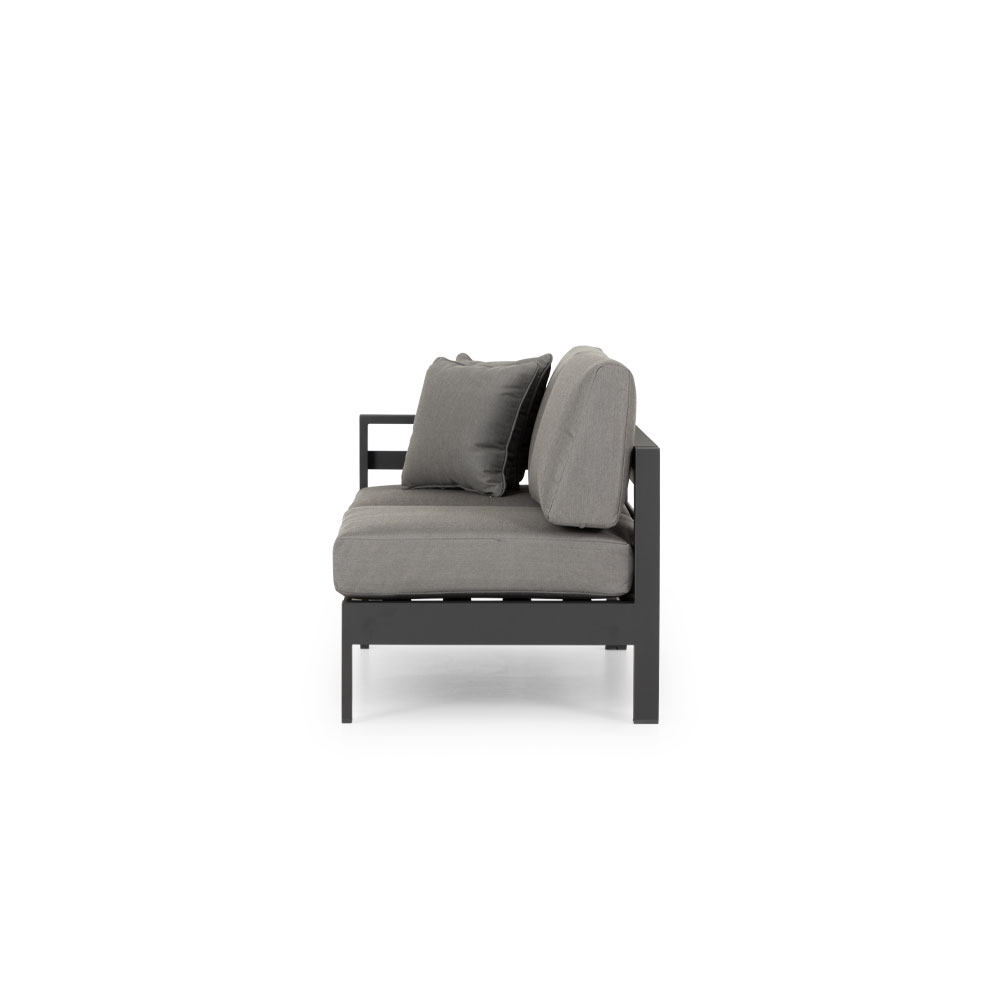 Venus Outdoor Modular 2 Seater 1 Arm LHF KD, Gunmetal