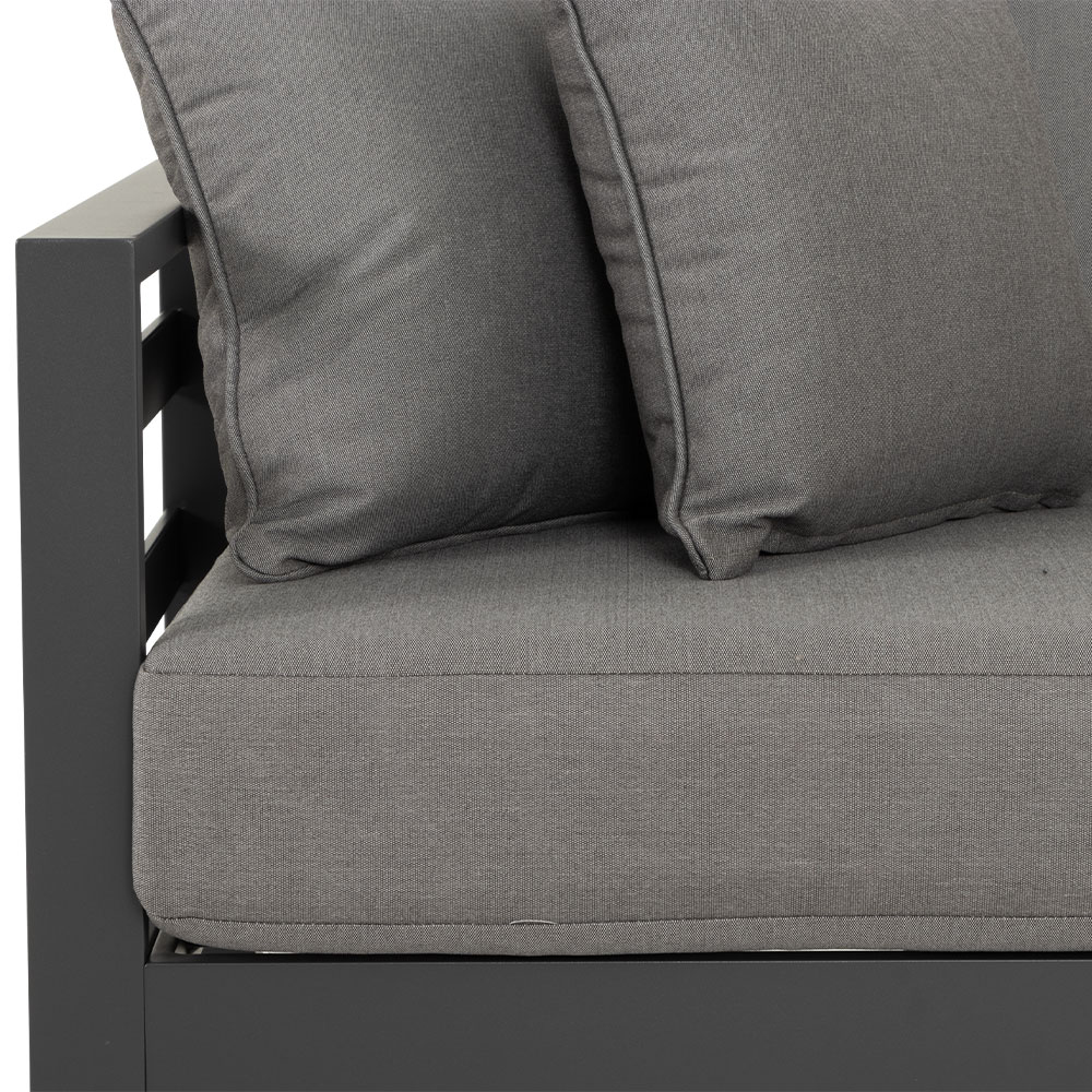 Venus Outdoor Modular 2 Seater 1 Arm LHF KD, Gunmetal
