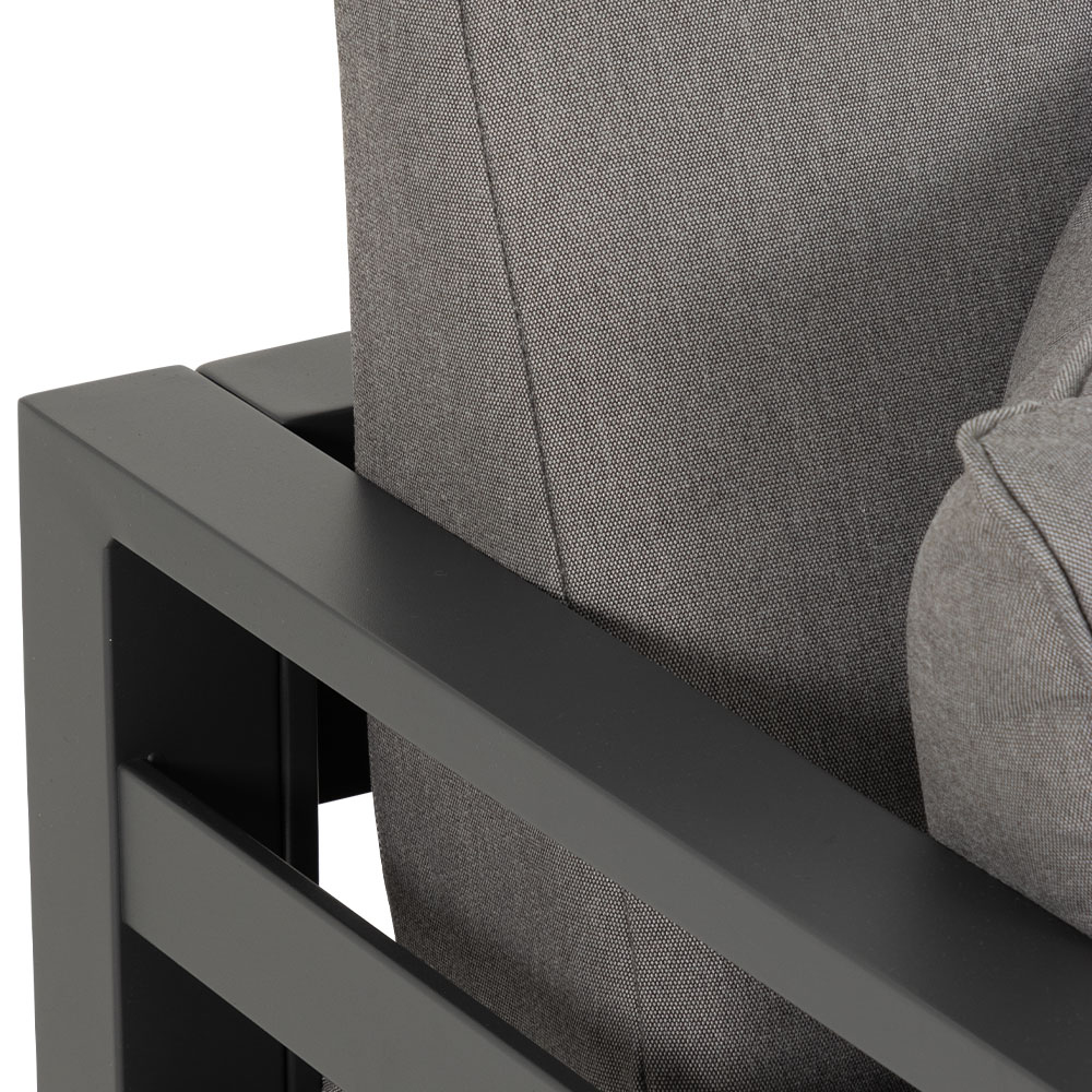 Venus Outdoor Modular 2 Seater 1 Arm LHF KD, Gunmetal
