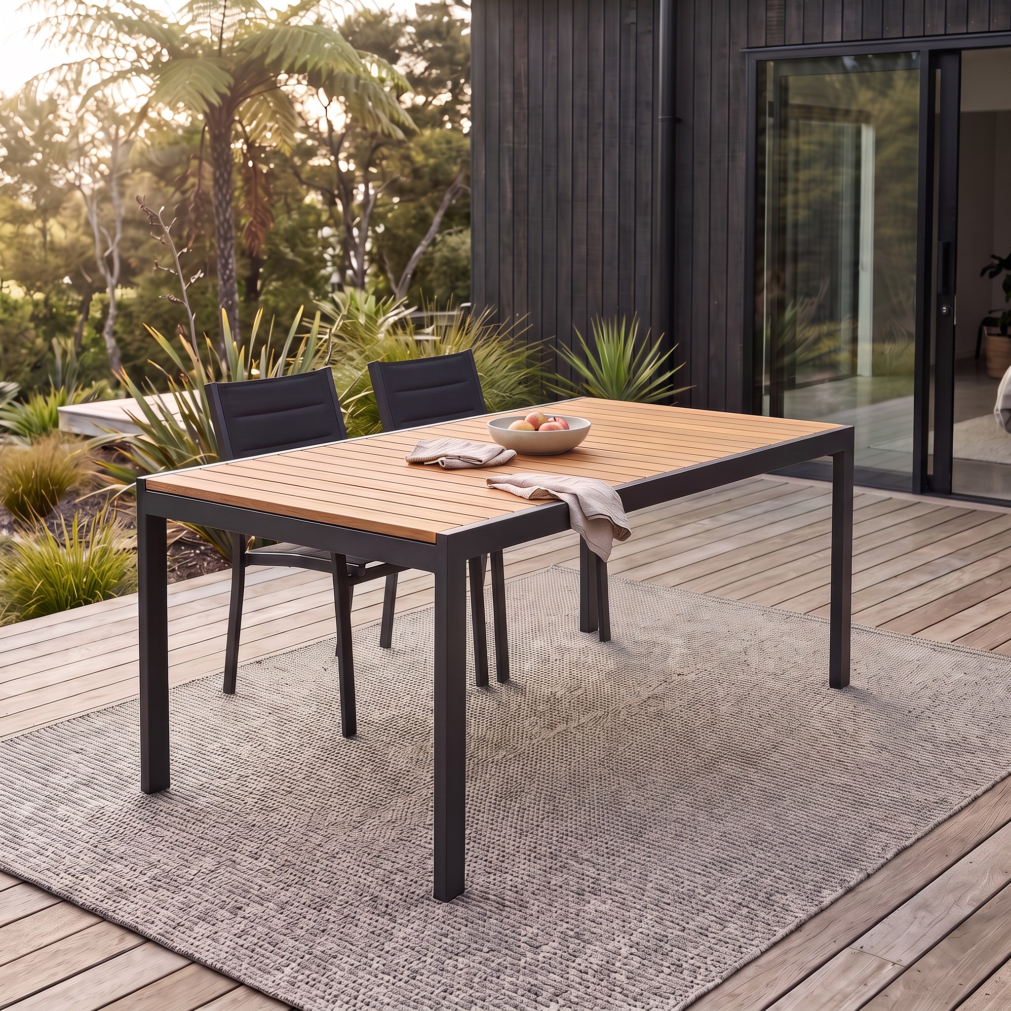 Parilla Outdoor Extension Table - W181/268, Black