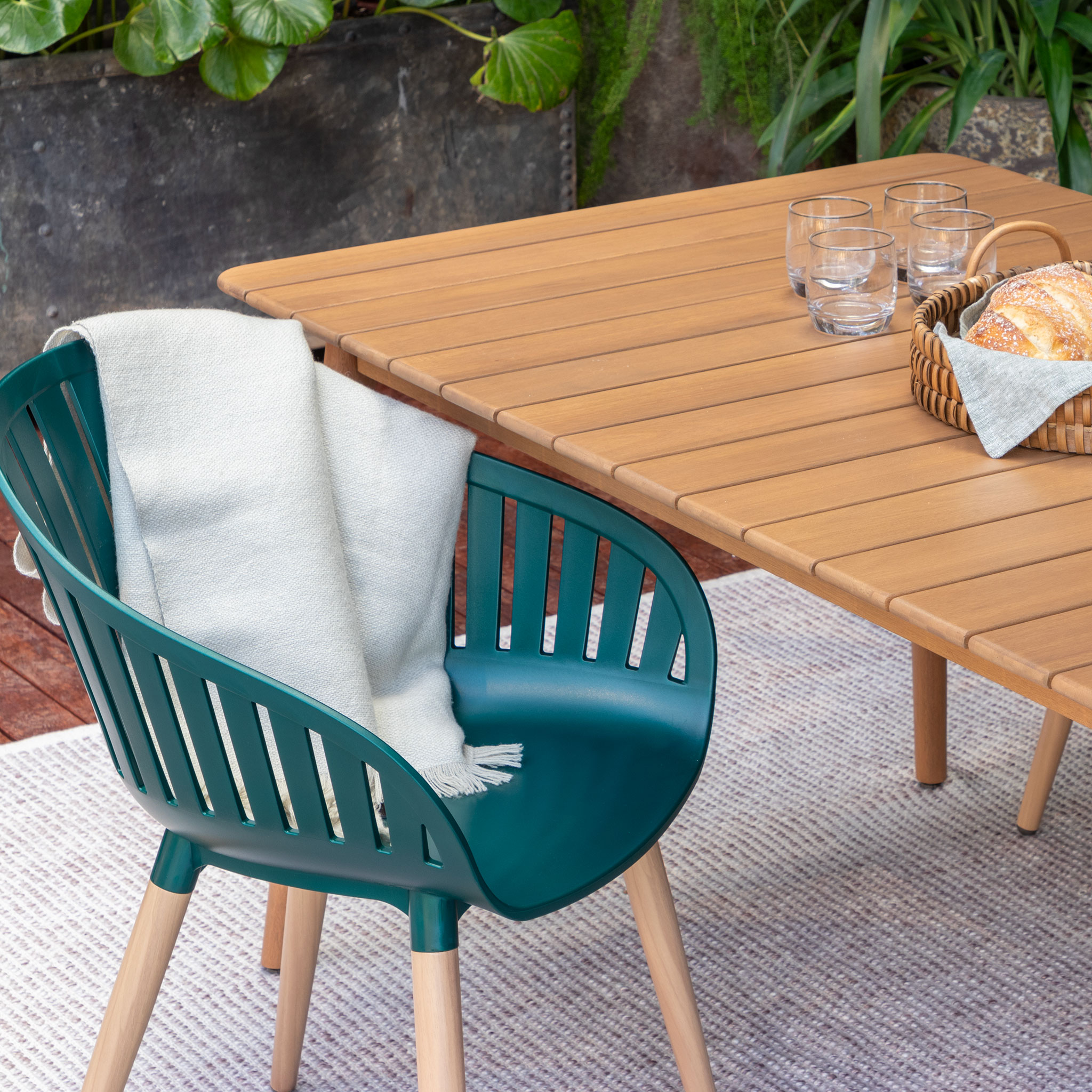 Nassau Outdoor Dining Chair, Dark Green