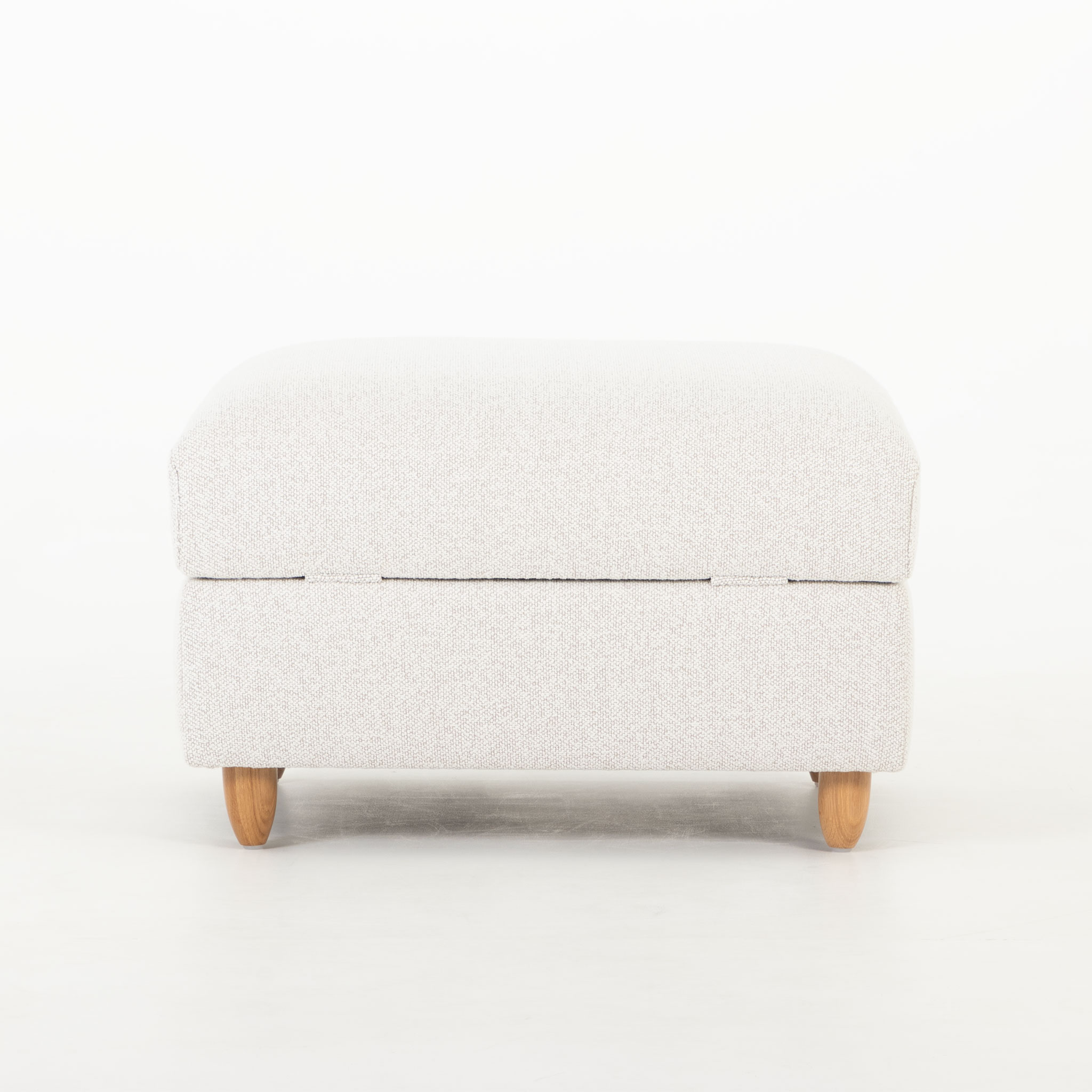 Bella Storage Ottoman, Light Grey