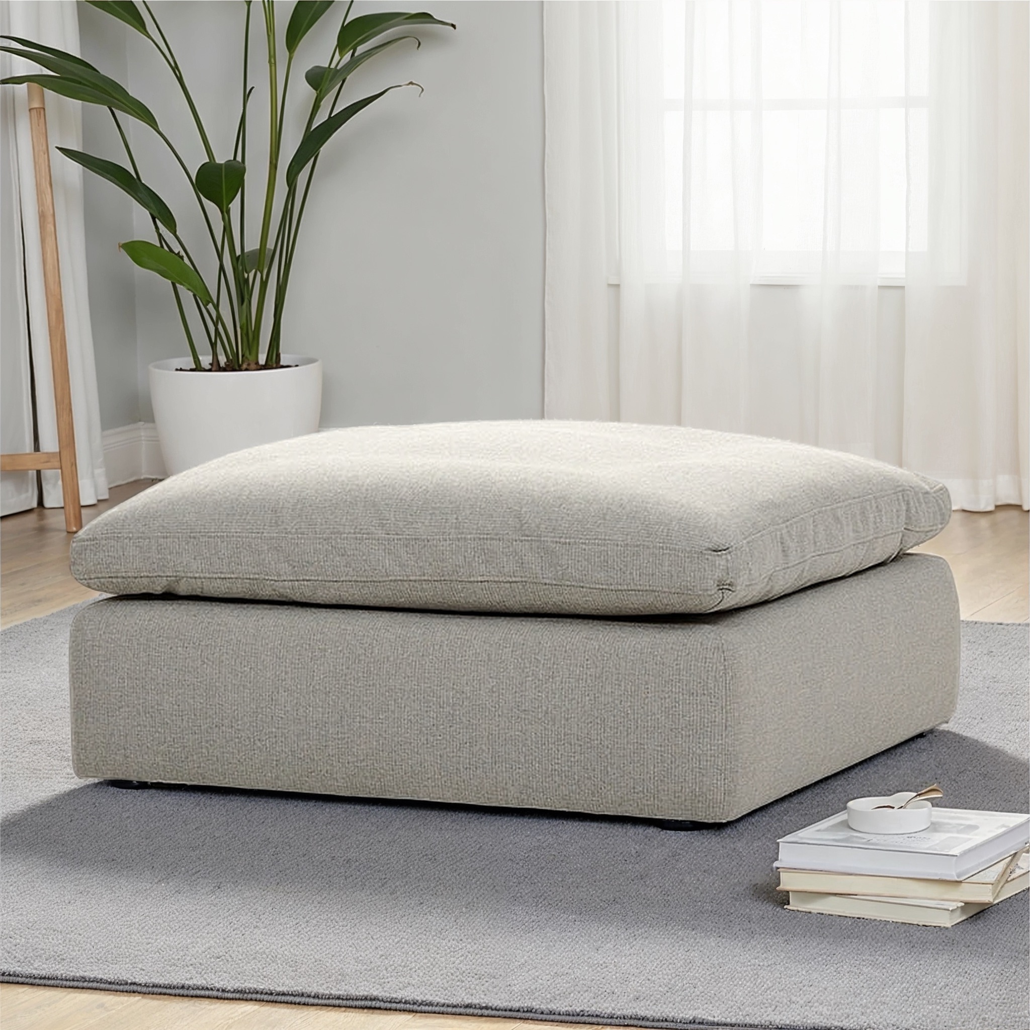Malone Modular Ottoman, Duck Egg