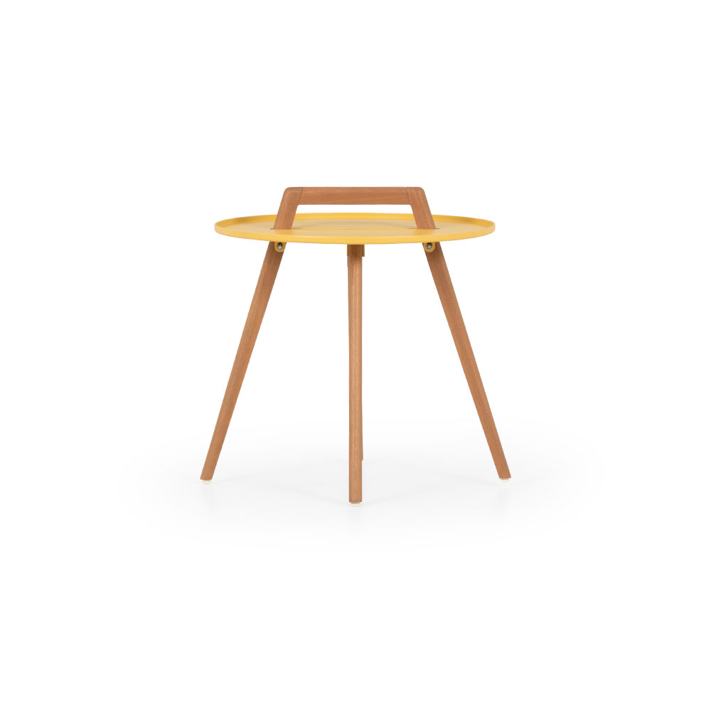 Nassau Outdoor Round Side Table - W50, Yellow