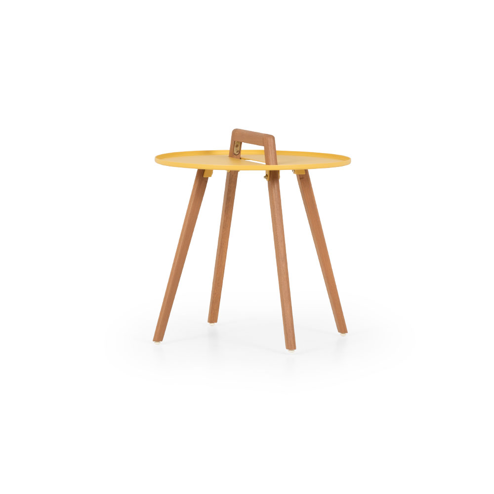 Nassau Outdoor Round Side Table - W50, Yellow
