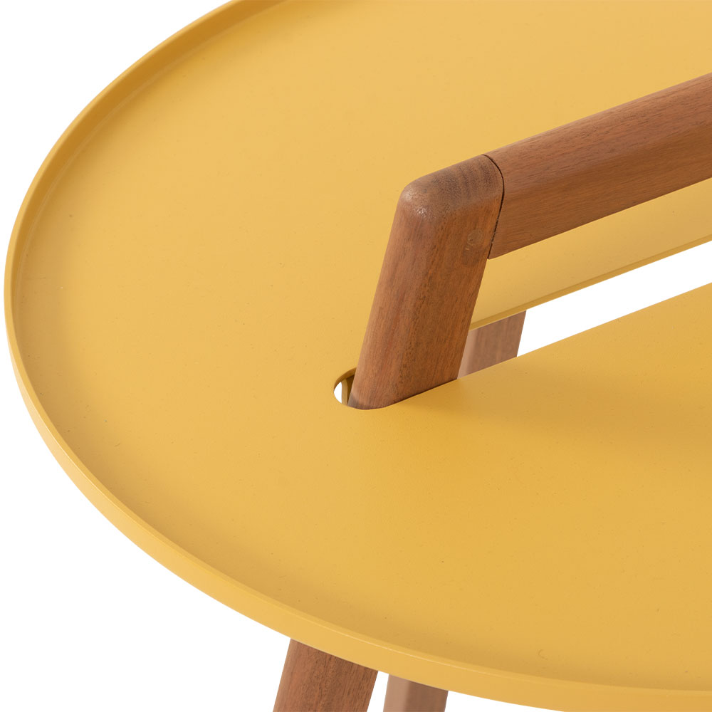 Nassau Outdoor Round Side Table - W50, Yellow