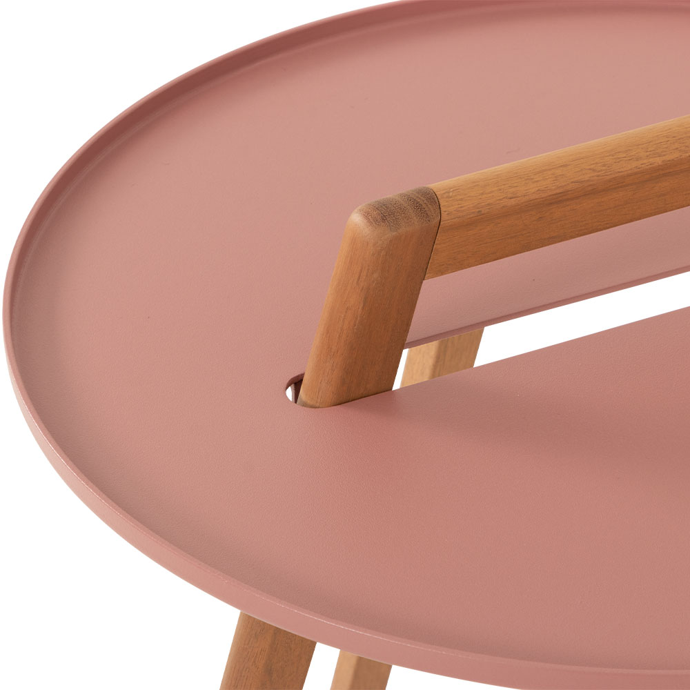 Nassau Outdoor Round Side Table - W50, Pink