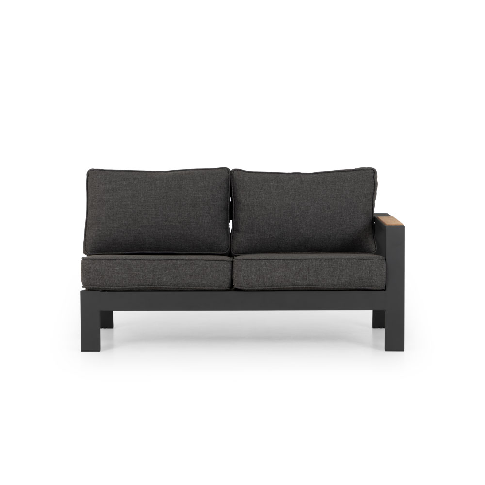 Palau Outdoor Modular 2 Seater 1 Arm RHF, Gunmetal