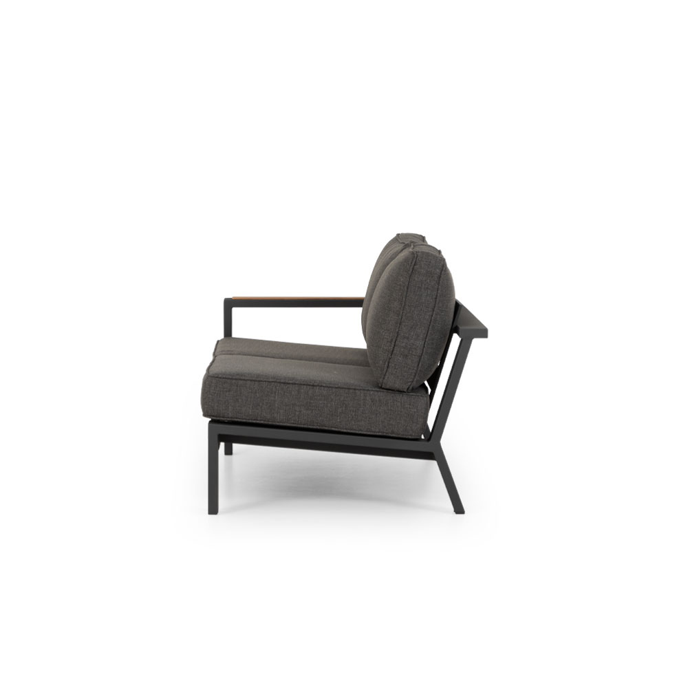Palau Outdoor Modular 2 Seater 1 Arm LHF, Gunmetal