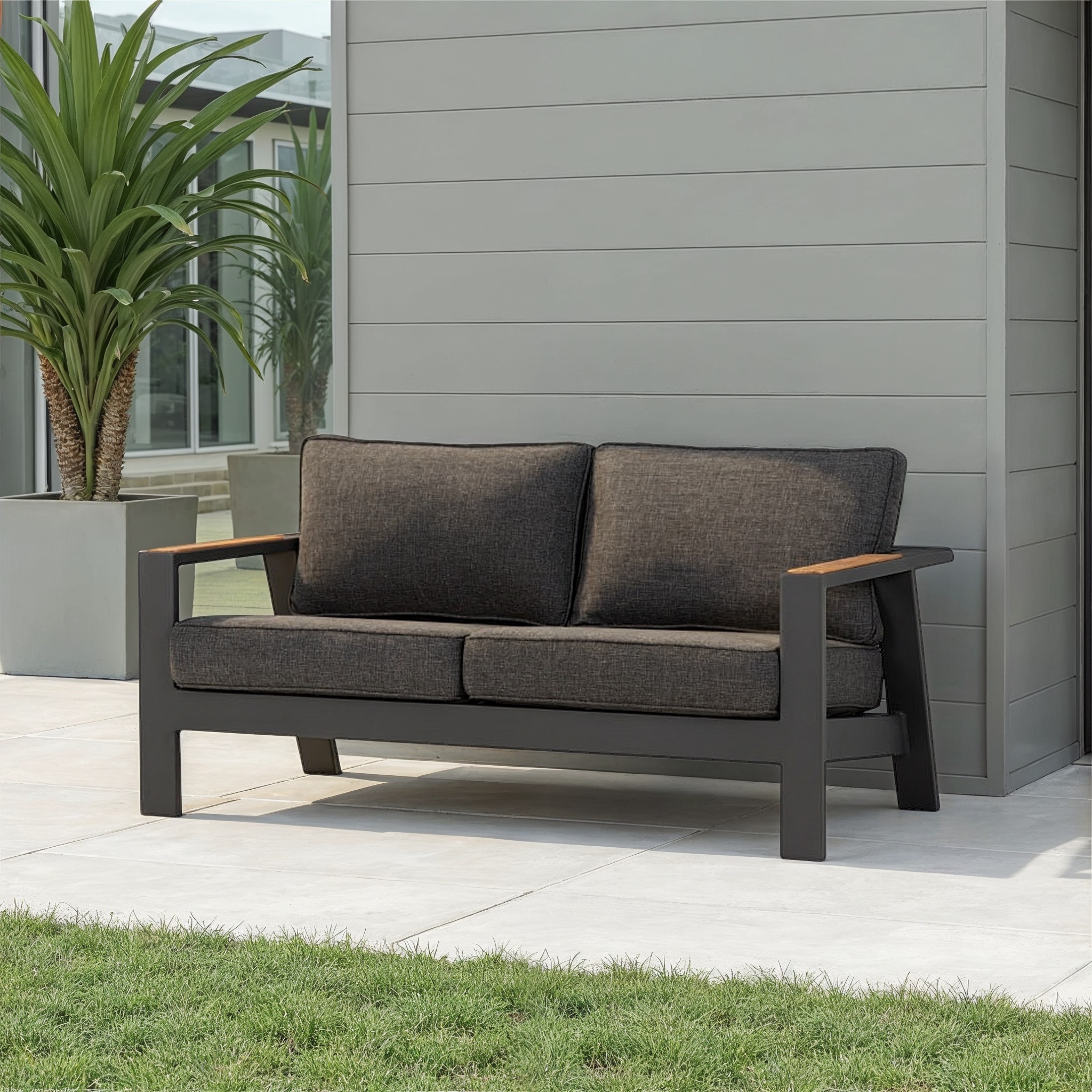 Palau Outdoor 2 Seater, Gunmetal