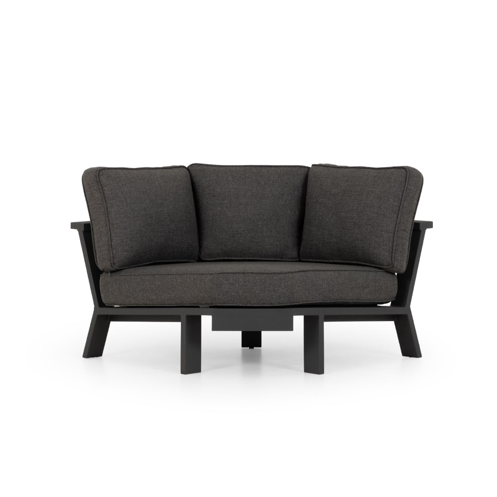Palau Outdoor Modular Corner Seat, Gunmetal
