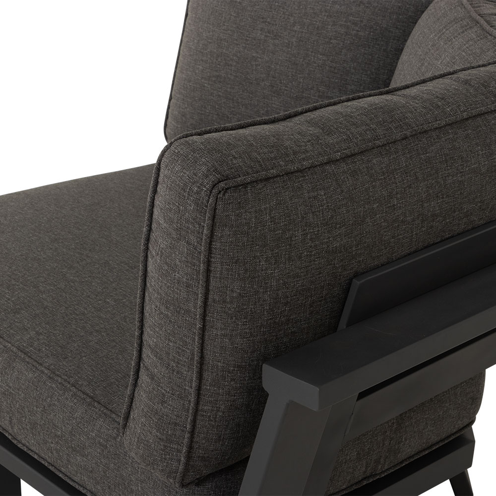 Palau Outdoor Modular Corner Seat, Gunmetal