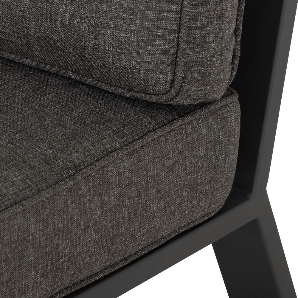Palau Outdoor Modular One Seater No Arm, Gunmetal