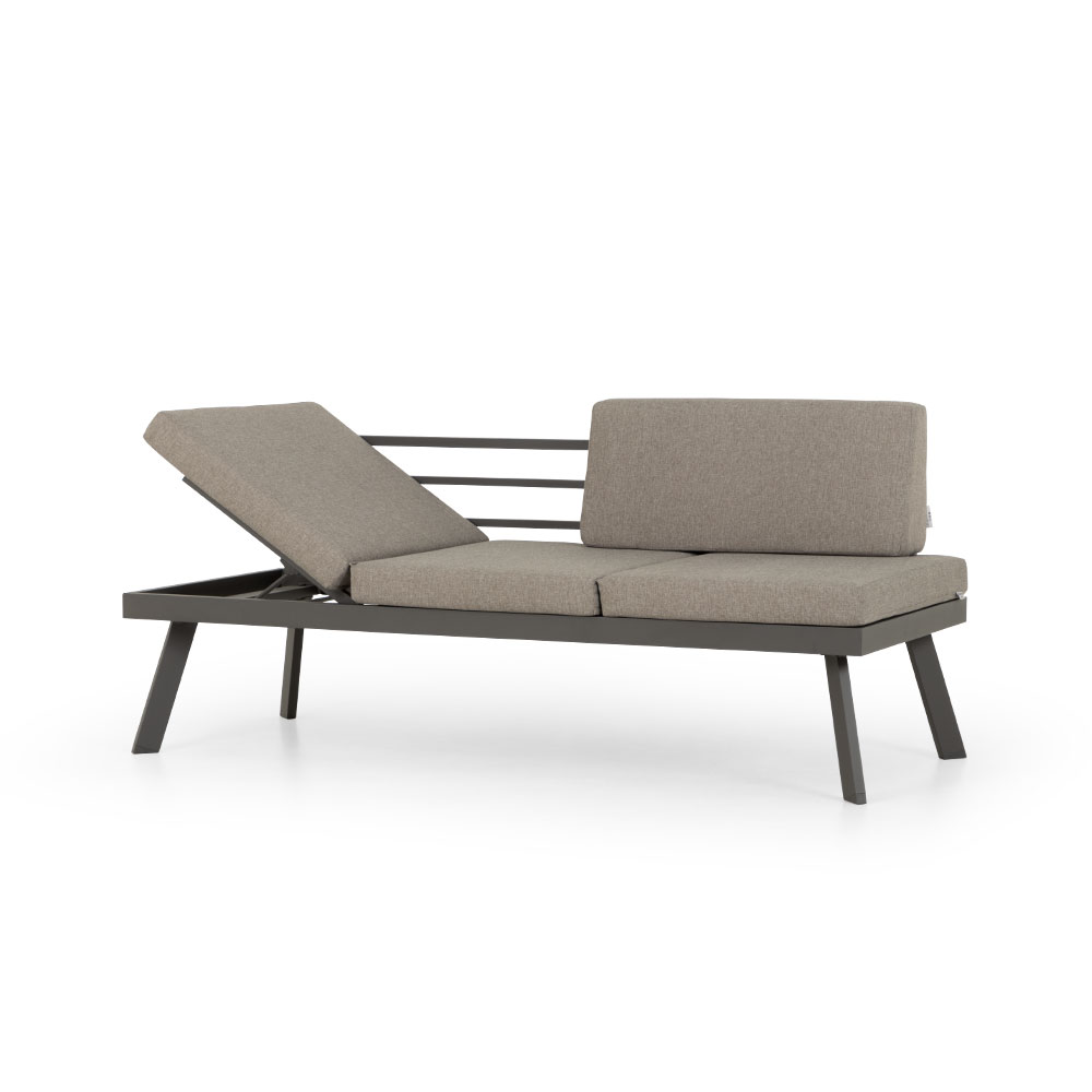 Opal Outdoor 2 Seater Sun Lounger, Gunmetal