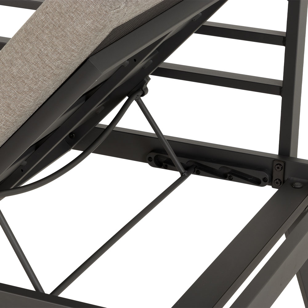 Opal Outdoor 2 Seater Sun Lounger, Gunmetal