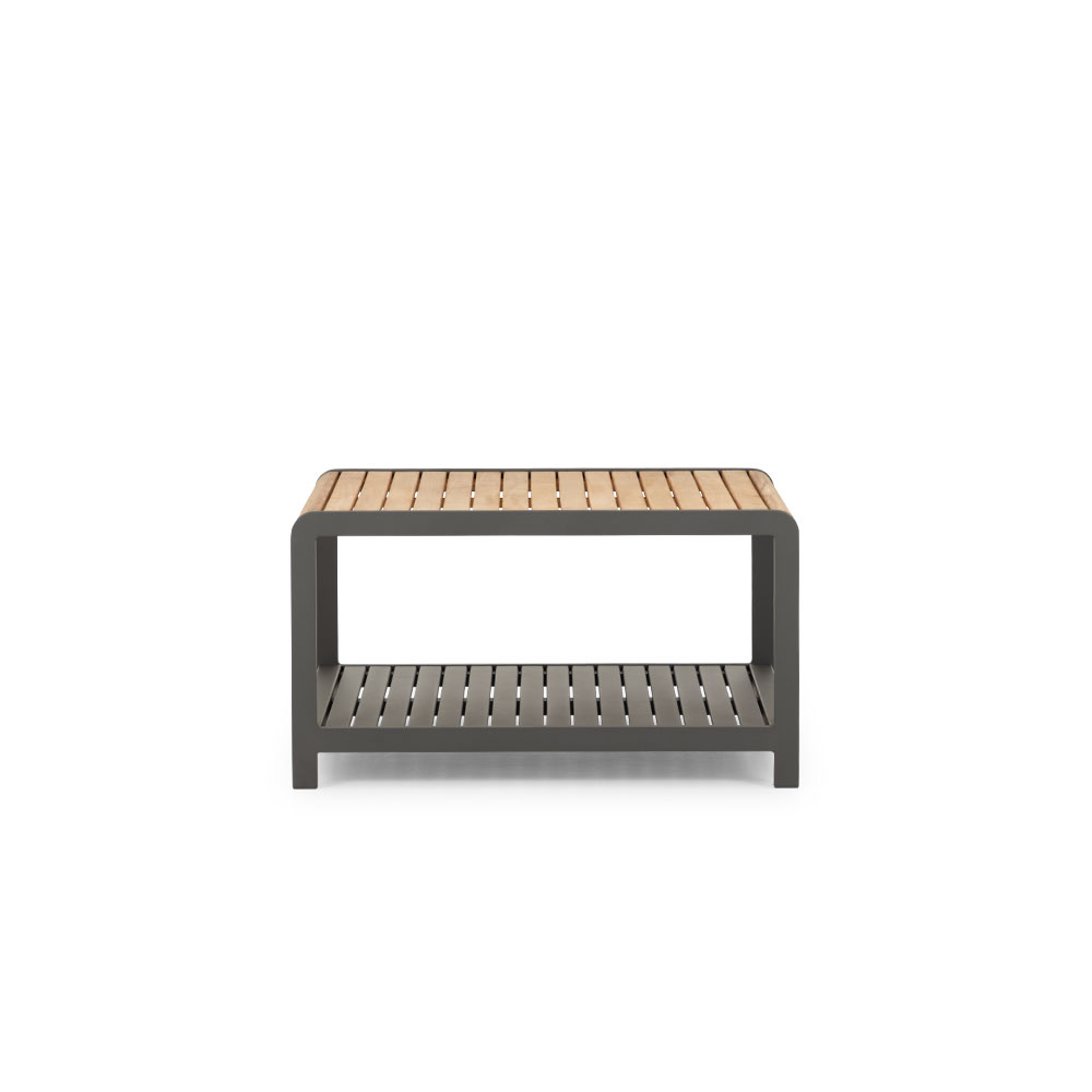 Amber Outdoor Square Coffee Table - W82, Gunmetal