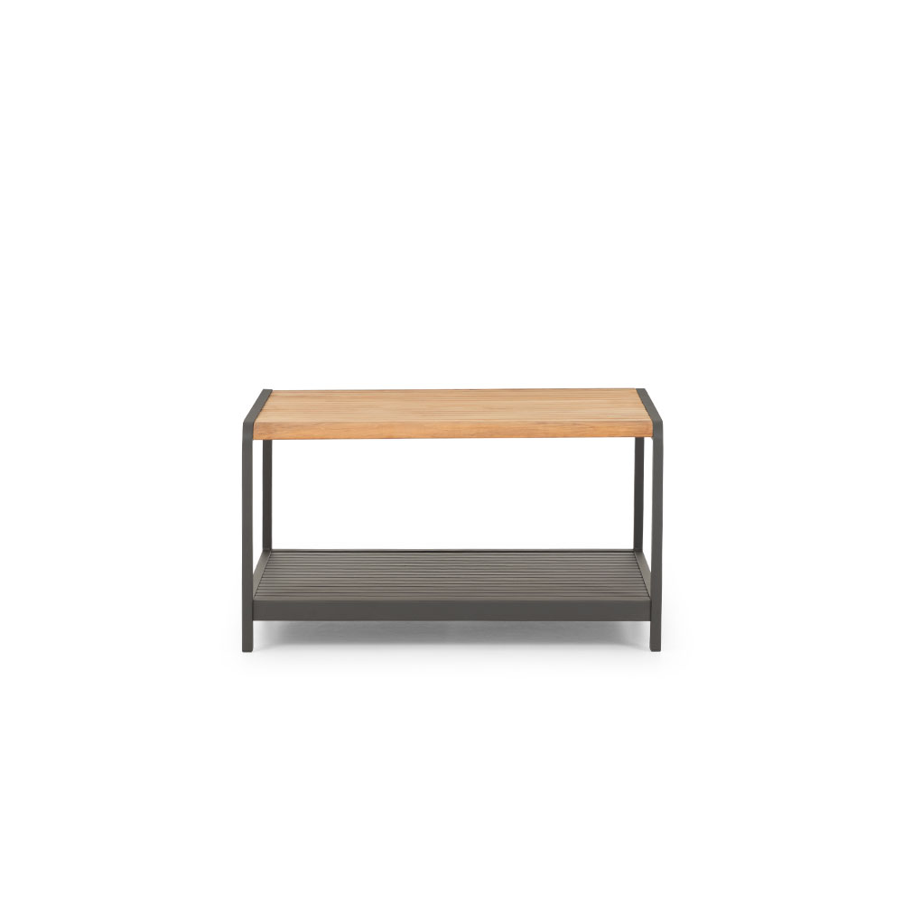 Amber Outdoor Square Coffee Table - W82, Gunmetal