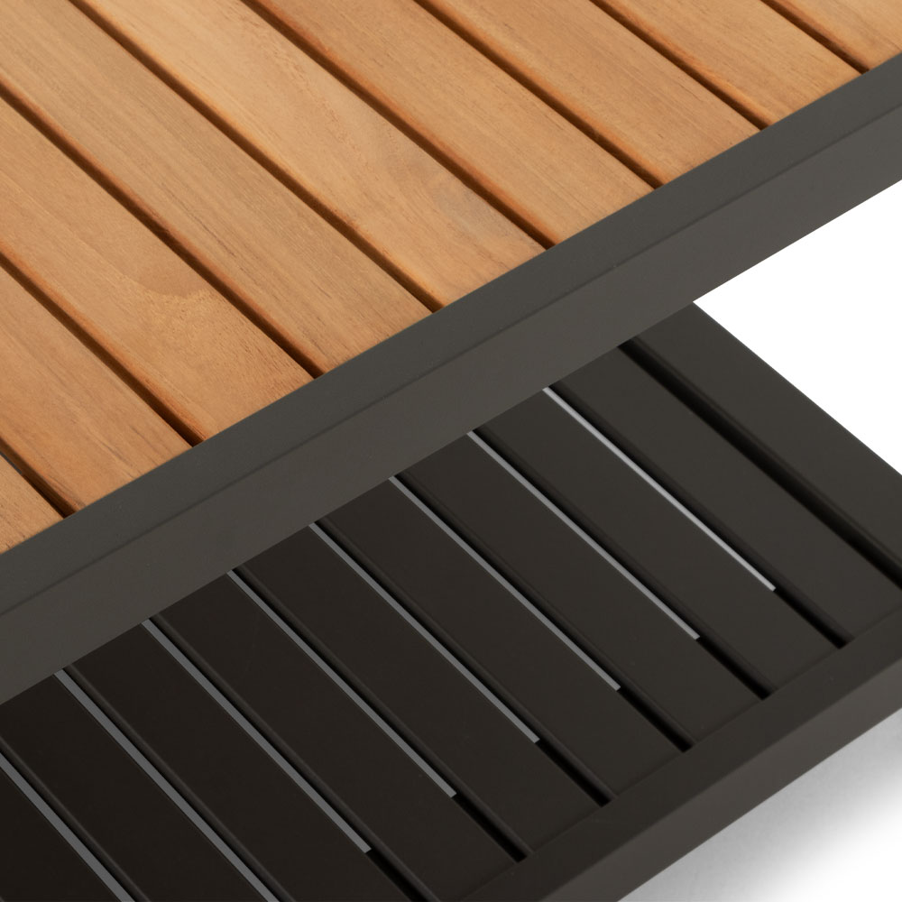 Amber Outdoor Square Coffee Table - W82, Gunmetal