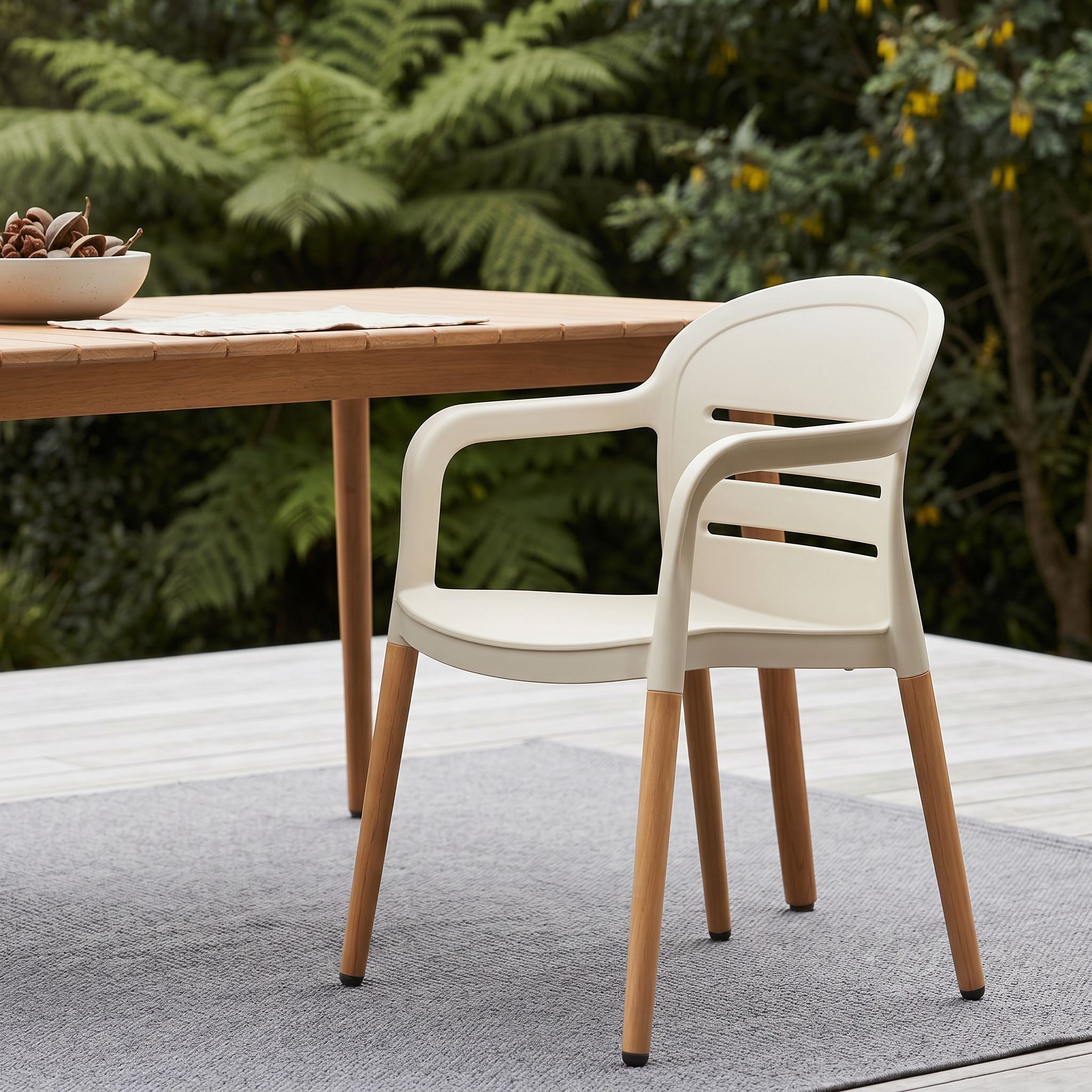 Tampa Outdoor Dining Chair, White