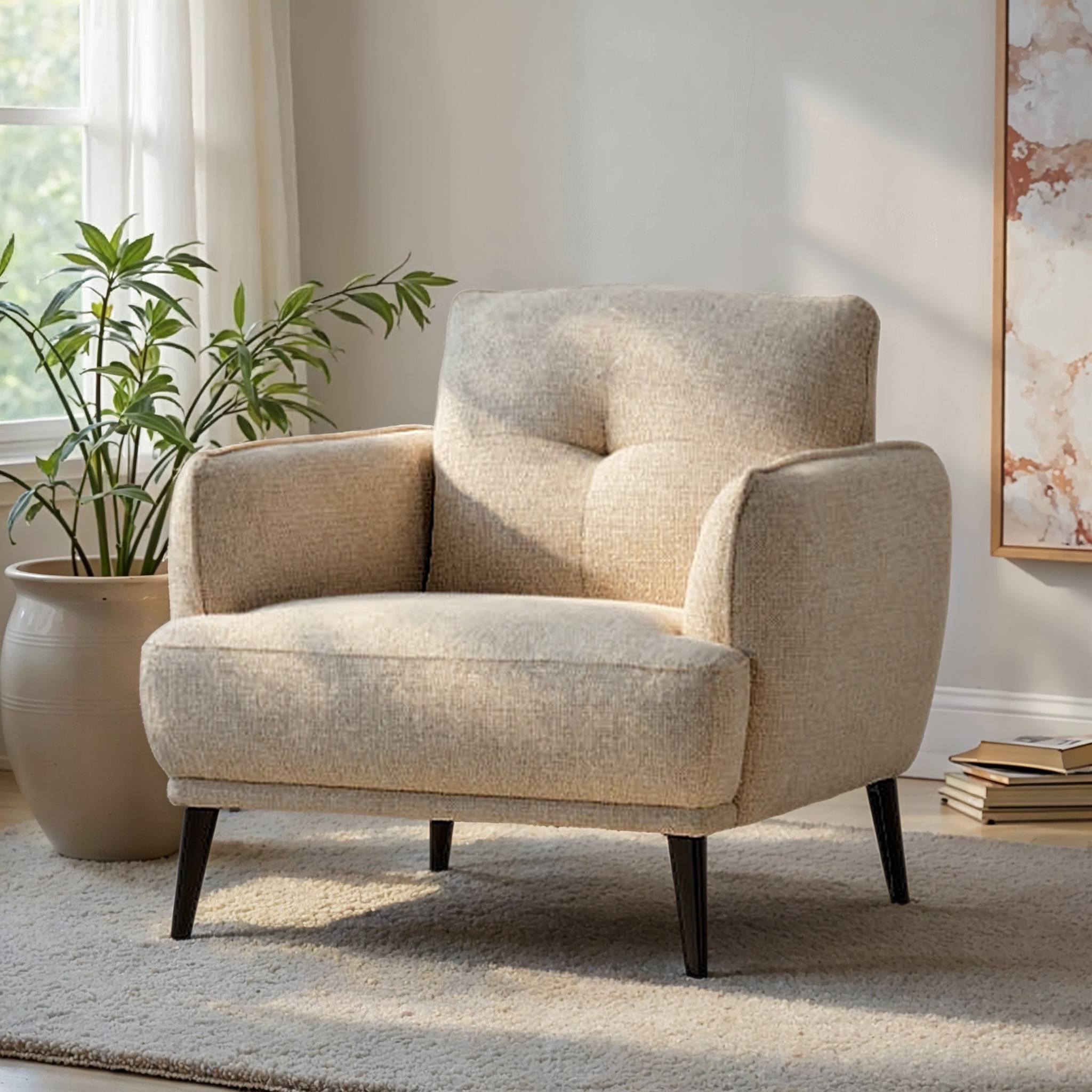 Athena 1 Seater Sofa, Beige