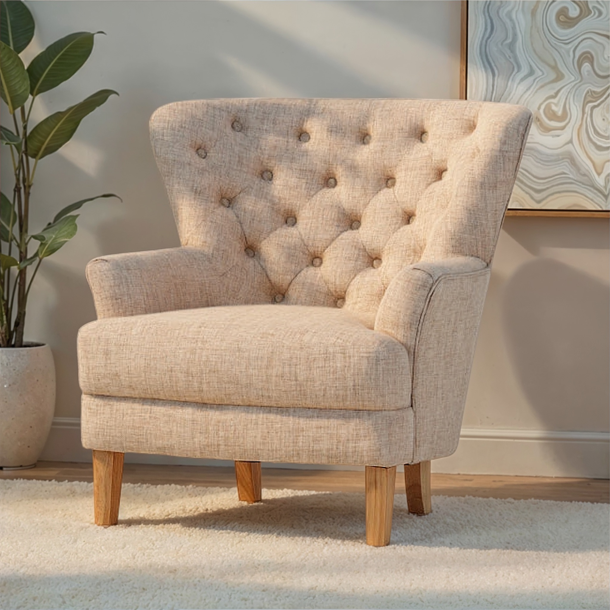 Nera Armchair, Beige