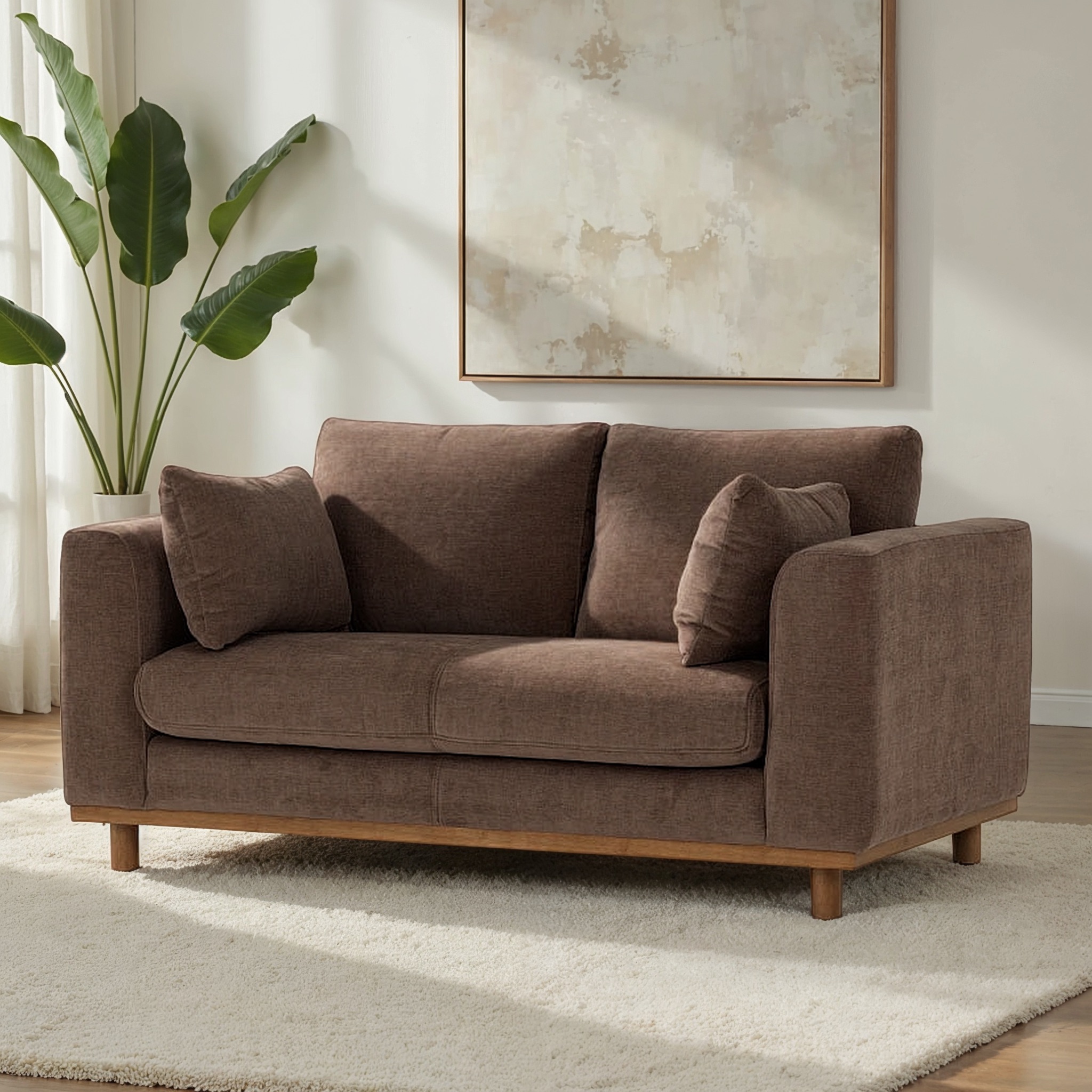 Portia 2 Seater Sofa, Brown