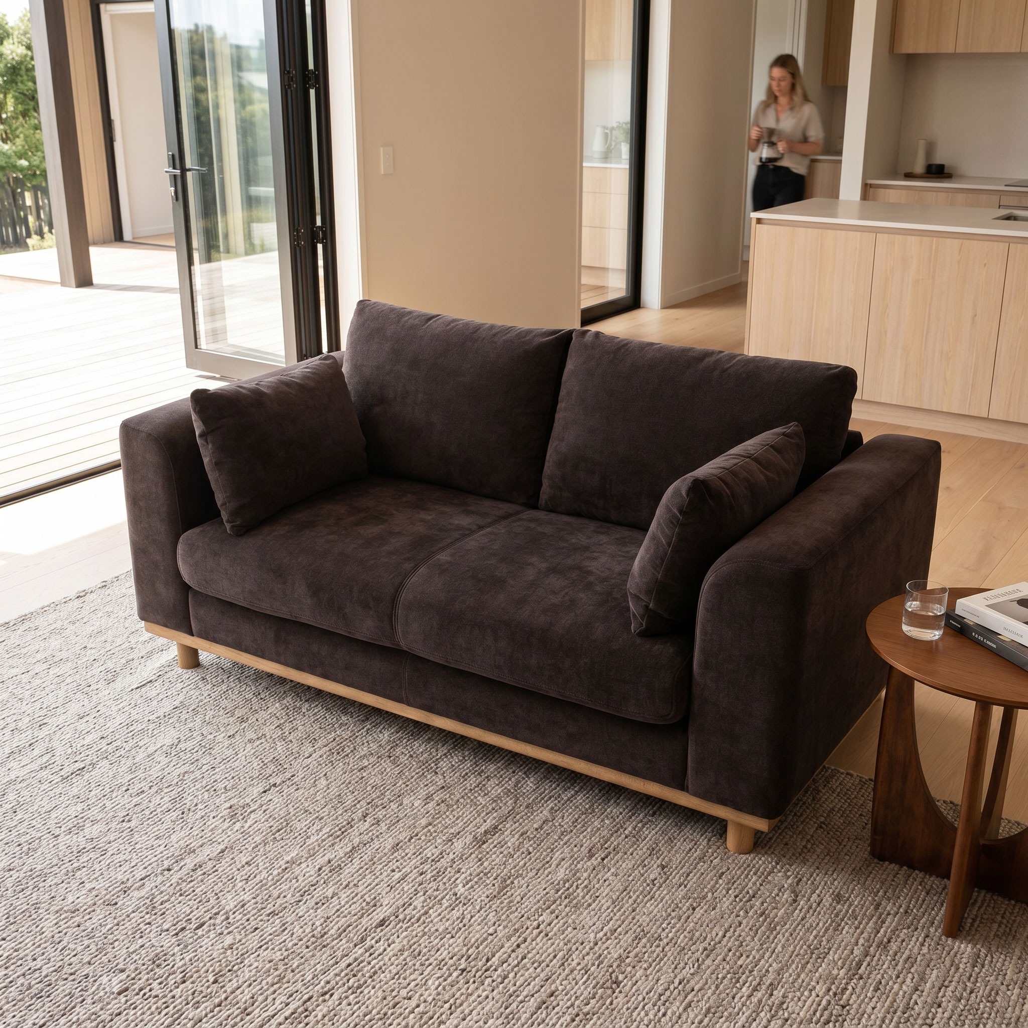 Portia 2 Seater Sofa, Midnight