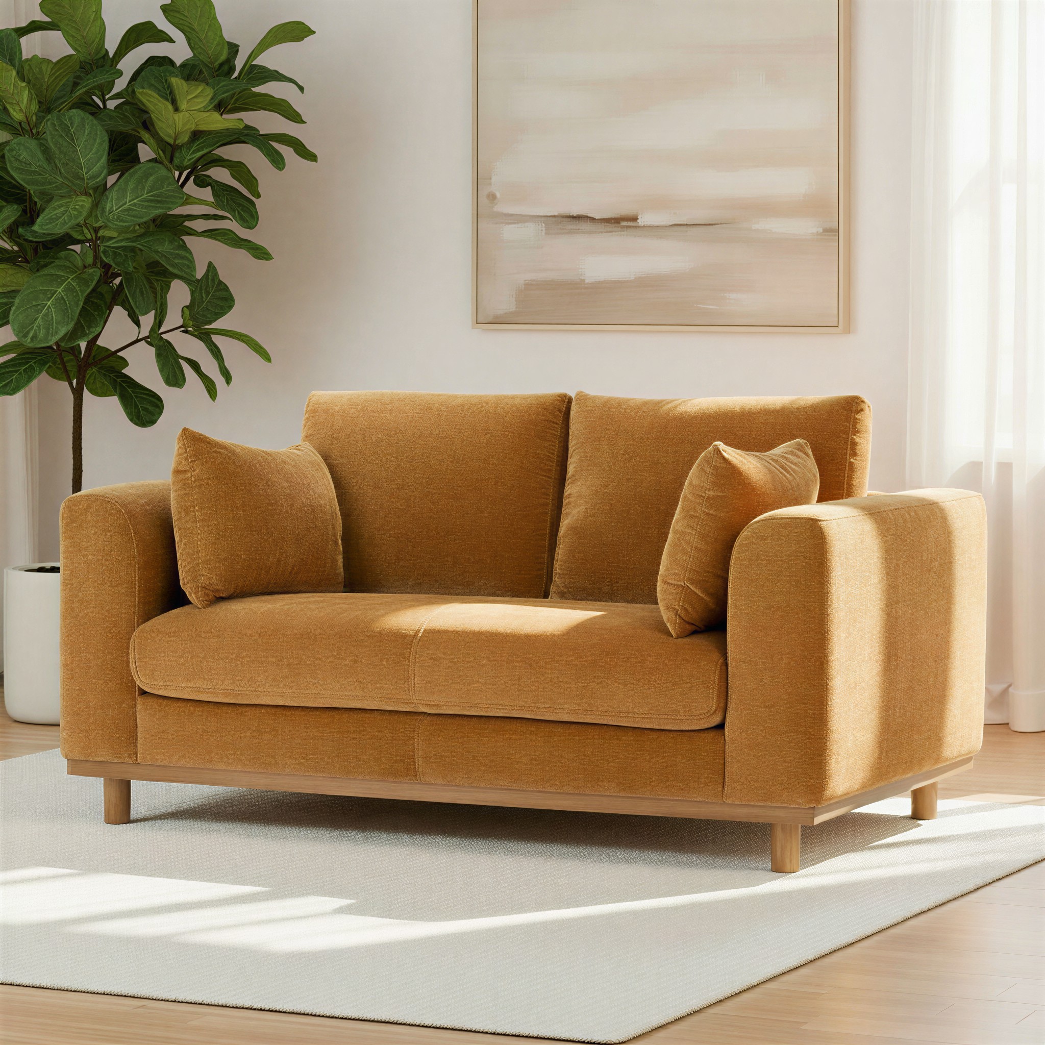 Portia 2 Seater Sofa, Amber